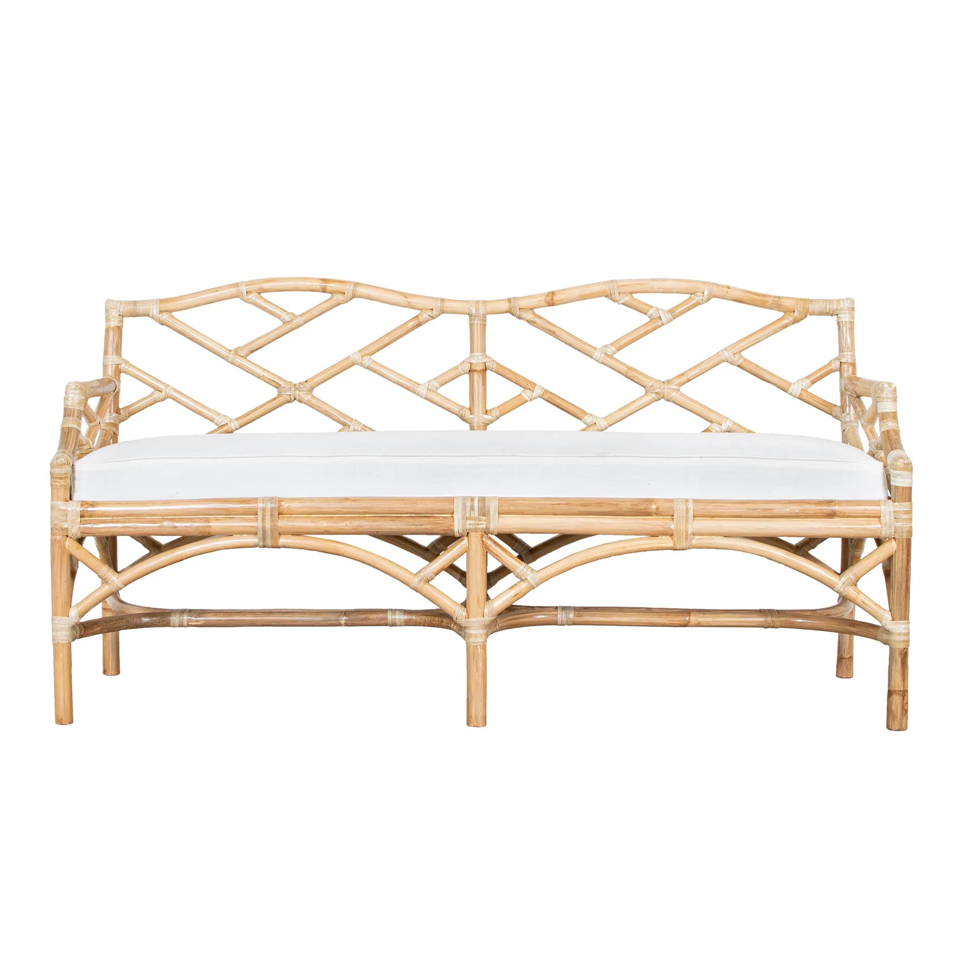 Chinese Chippendale Bench - Elegant Wooden Accent Bench with Carved Details | Perfect for Entryway, Bedroom, or Living Room Decor