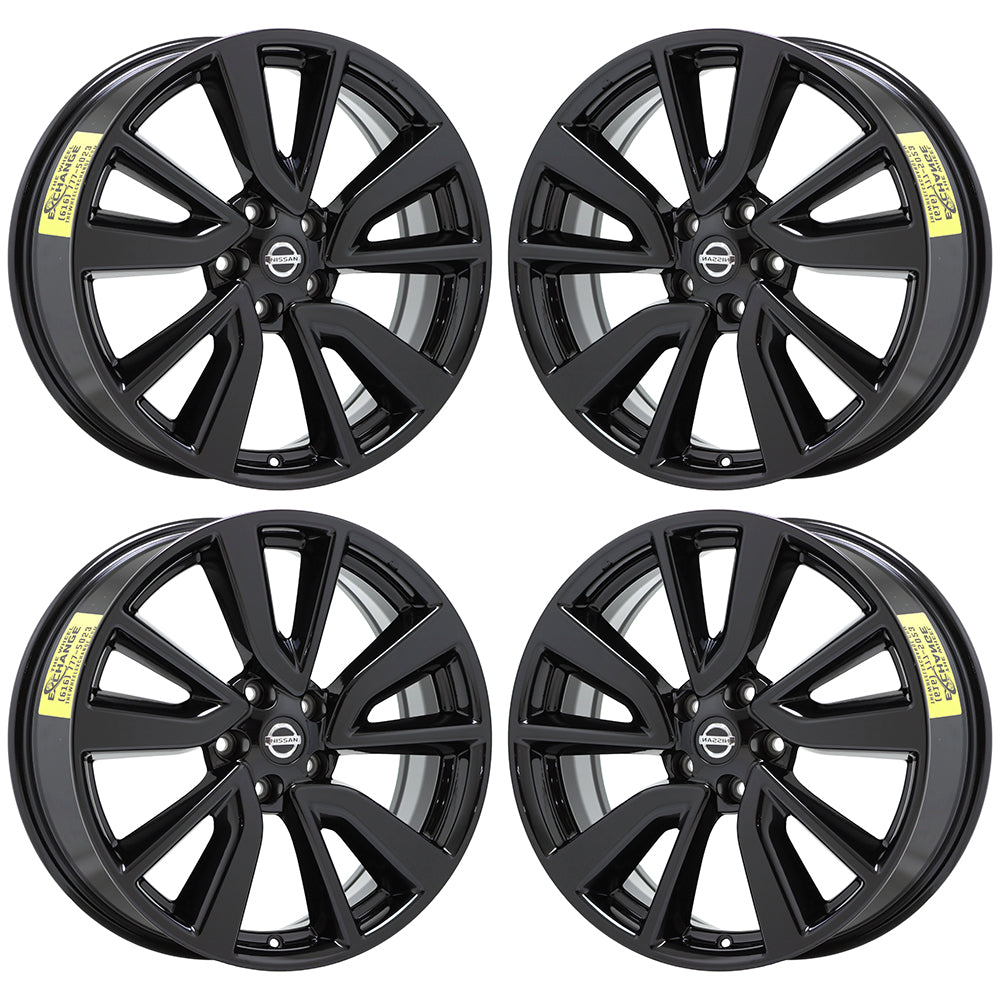 19 Nissan Rogue Sport Gloss Black OEM Factory Wheels & Rims Set 62748 - Perfect for Off-Roading, Street Driving & Car Customization