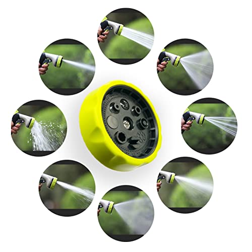 High Pressure Garden Hose Nozzle Spray Gun - Heavy Duty Watering Tool for Irrigation, Car Washing & Outdoor Cleaning (Includes Adapter) - Perfect for Lawns, Gardens, Vehicles & Patio Cleaning