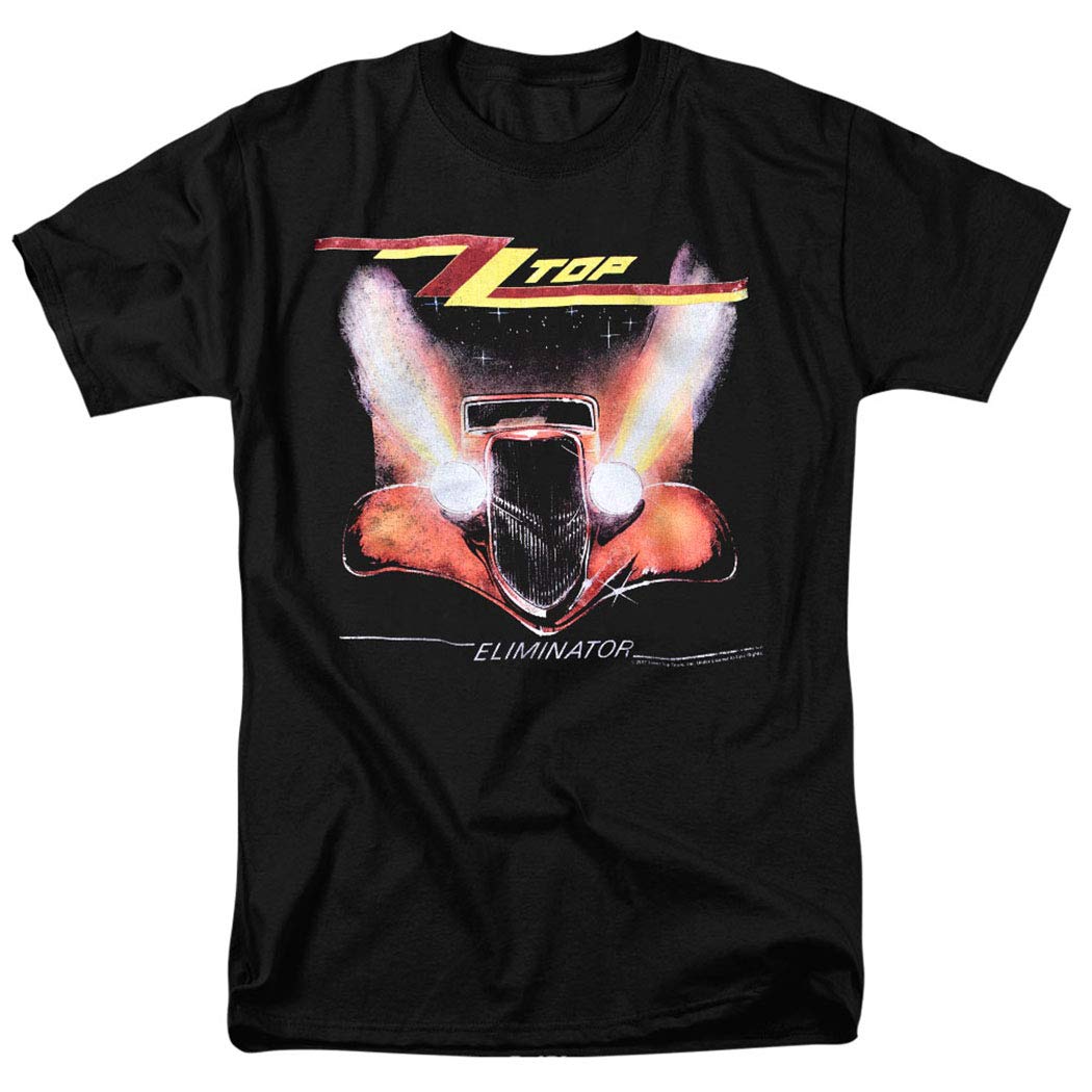 Vintage ZZ Top Eliminator Album Graphic T-Shirt with Bonus Stickers - Rock Band Merchandise for Concerts & Music Fans