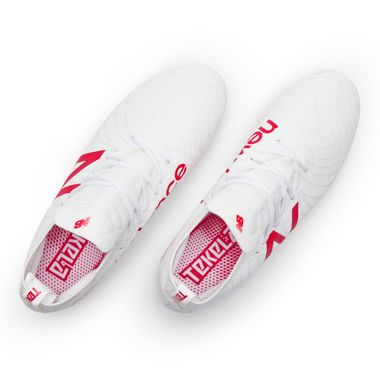 New Balance Tekela Pro FG (WIDE) Soccer Cleats for Men - White/Flame - Lightweight Football Boots for Wide Feet | Perfect for Turf Matches & Training Sessions