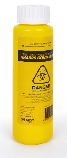 150ml Yellow Sharps Container - Safe Needle Disposal for Home, Clinic & Travel | FDA Compliant