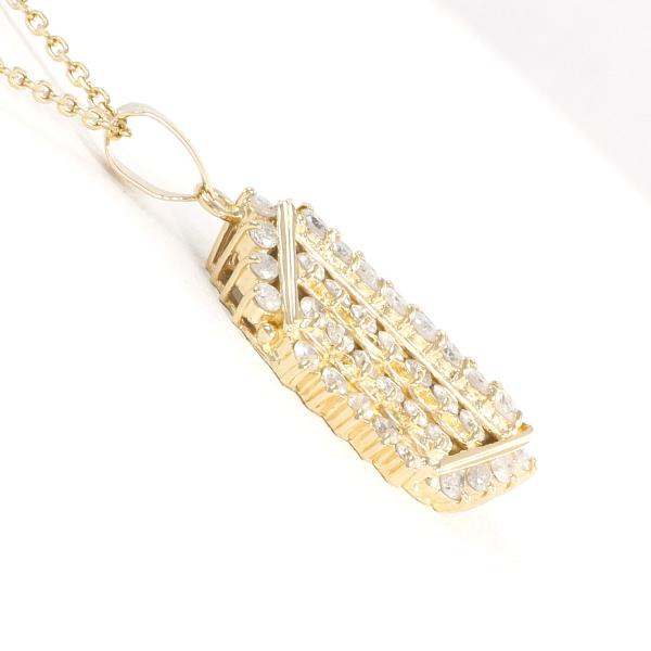 18K Yellow Gold Diamond Necklace - 1.05 Carat Diamond, 3.8g Total Weight, 40cm Chain Length, Luxury Women's Jewelry Gift for Anniversary, Birthday & Valentine's Day - Perfect for Weddings, Parties & Special Occasions