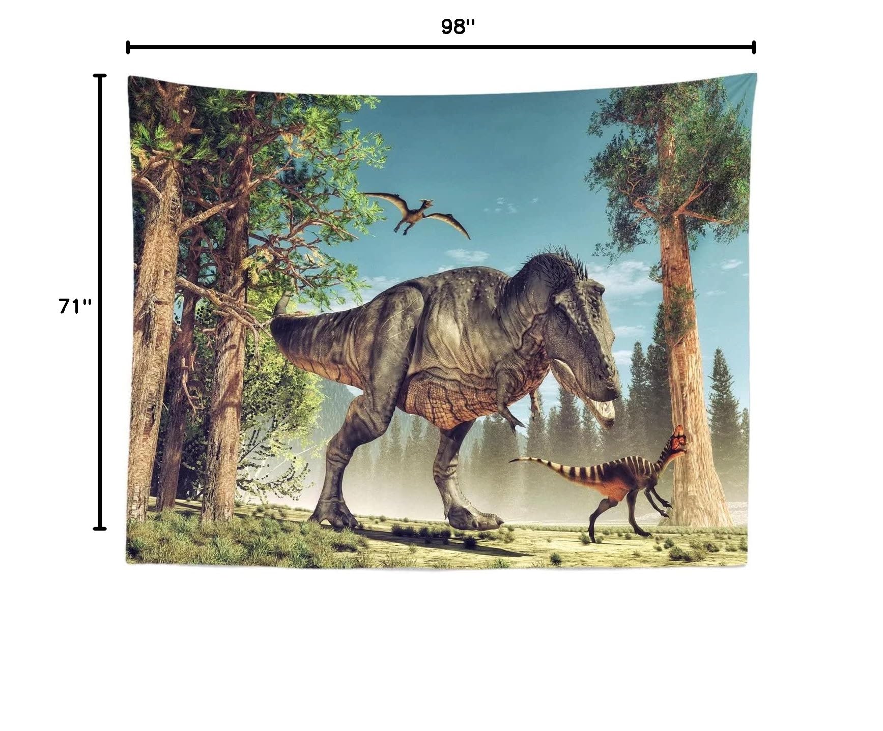 BELECO 8x6ft Dinosaur Jungle Backdrop - Premium Fabric Photography Background for Dinosaur Park Theme, Safari Animal Decor - Perfect for Baby Showers, Kids Birthday Parties, Cake Tables & Studio Props | Great for Themed Events & Photo Booths