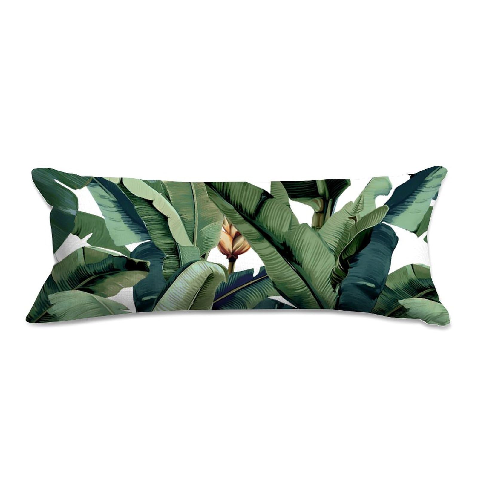 Banana Leaves Palm Body Pillow Cover 20x54 Inches - Soft Hypoallergenic Pillowcase with Hidden Zipper for Hair & Skin Protection - Perfect for Bedroom, Sofa, Travel & Anime Enthusiasts