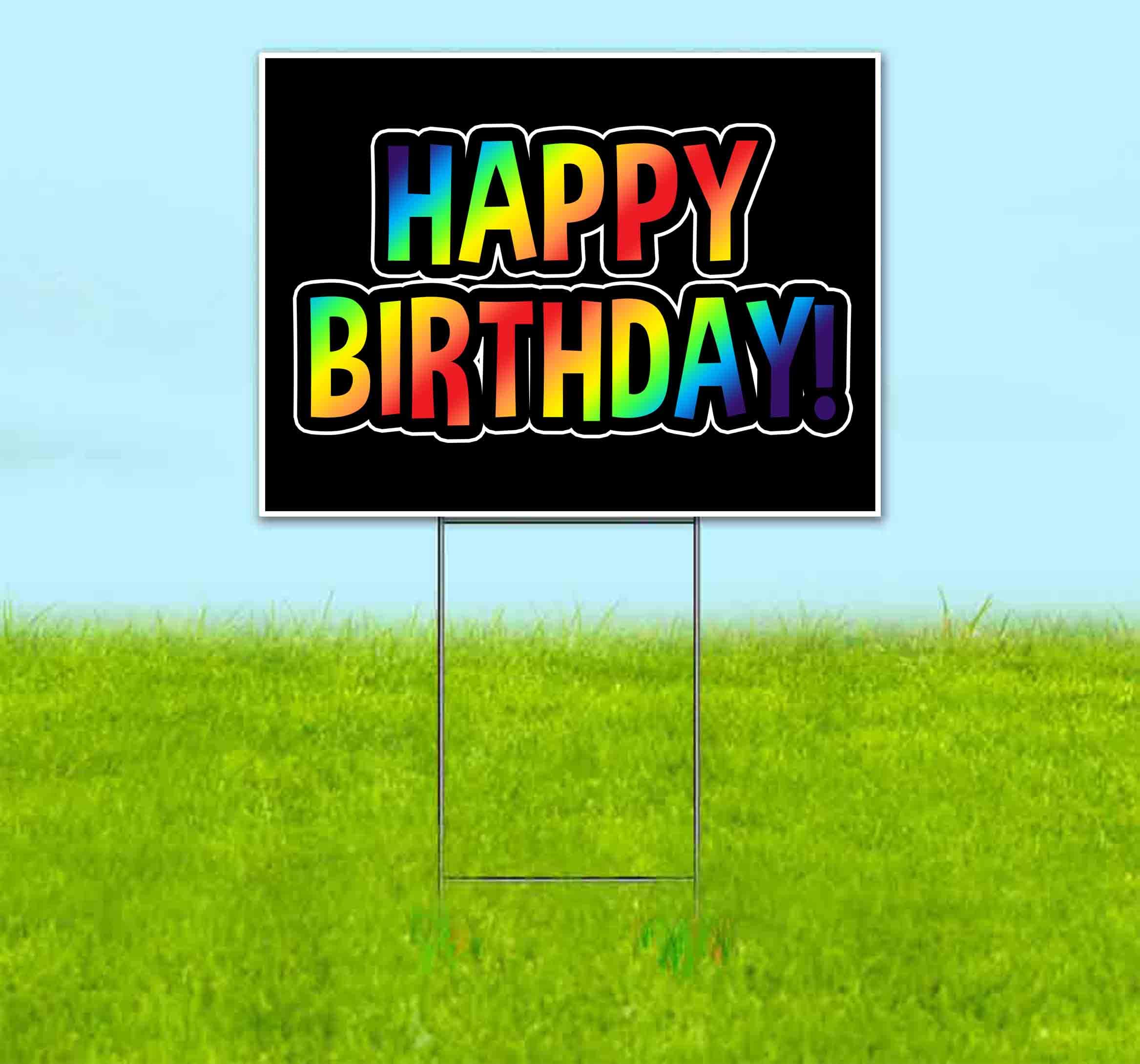 Happy Birthday Yard Sign - 18