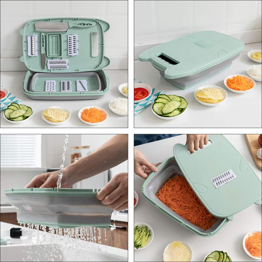 Hemoton 5-in-1 Multi-Functional Vegetable Spiralizer, Grater, Peeler & Slicer Set - Handheld Kitchen Gadget for Fruits & Veggies with Non-Slip Rubber Grip - Perfect for Salads, Zoodles & Healthy Meal Prep