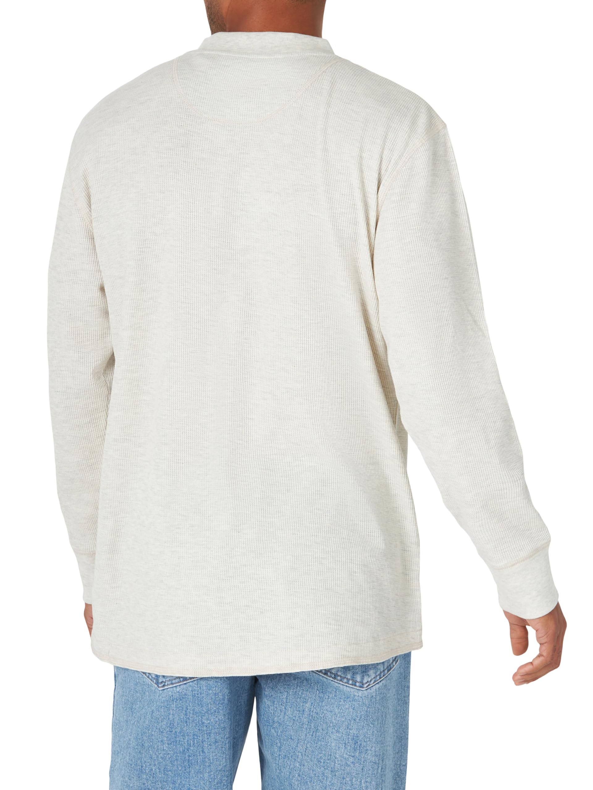 Wrangler Authentics Men's Long Sleeve Waffle Henley Shirt - Comfortable Thermal Undershirt for Winter Layering, Casual Wear & Outdoor Activities
