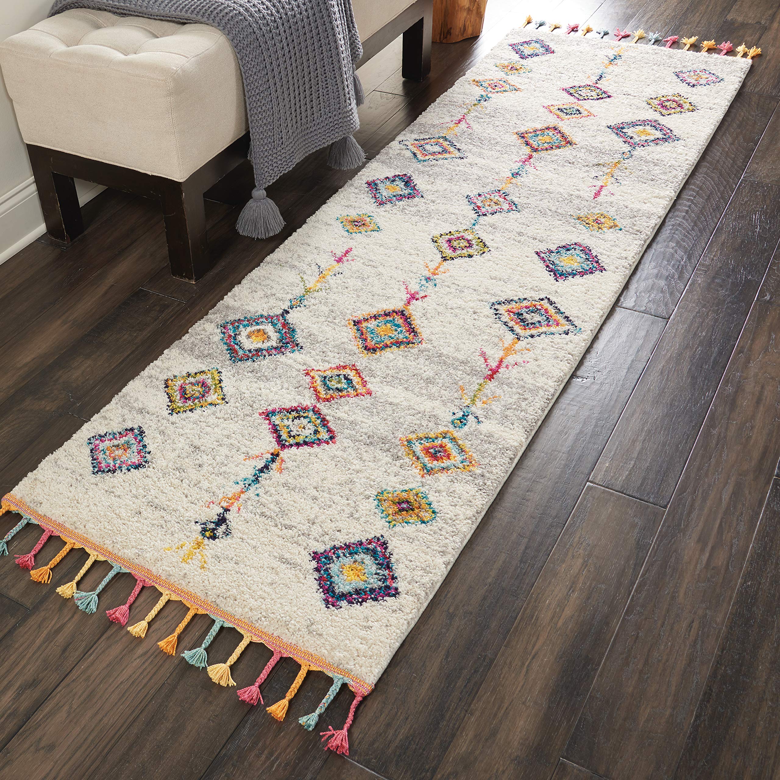 Nourison Moroccan Casbah Bohemian Cream/Grey 2'2