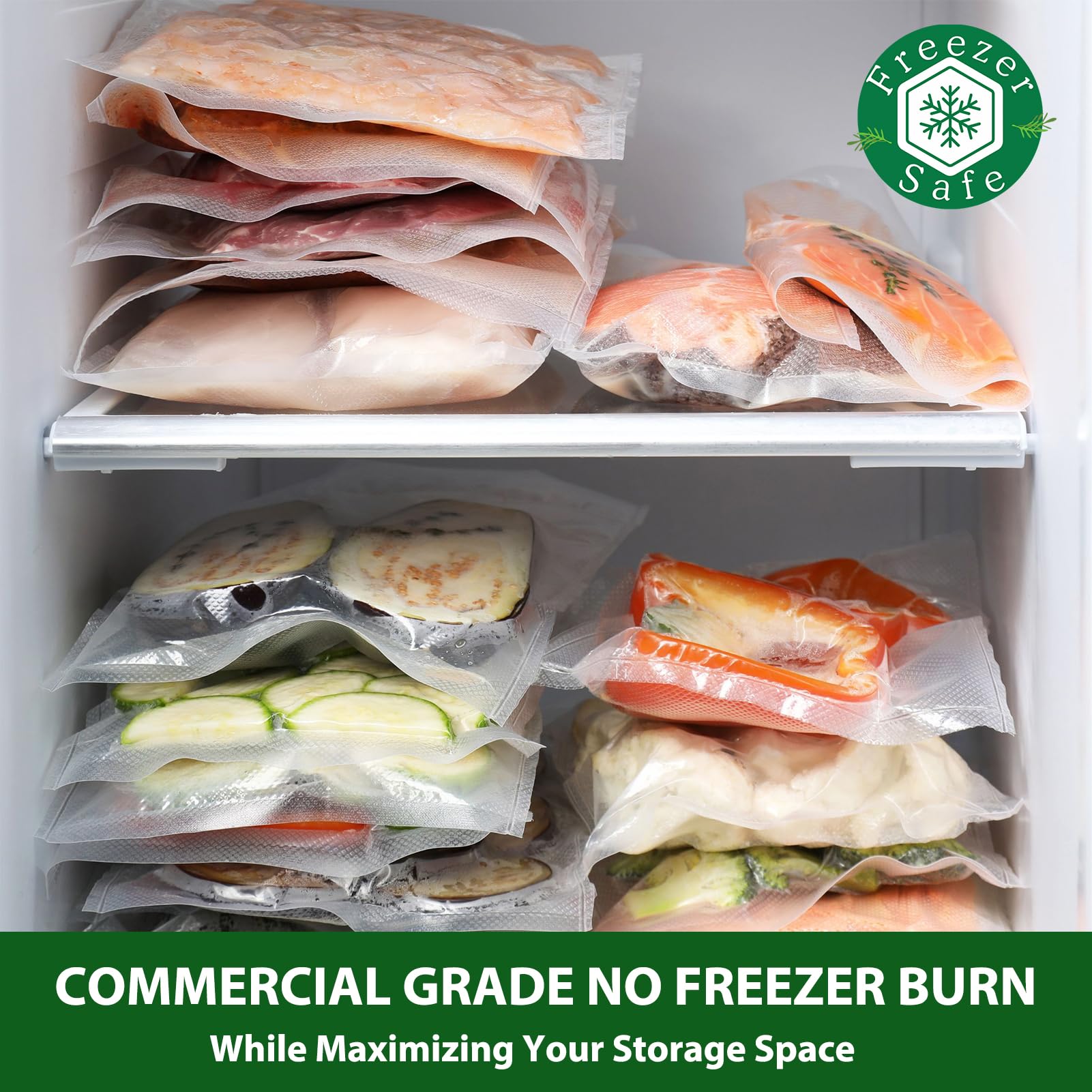 LIWUNON 6 Pack Commercial Grade Vacuum Sealer Bags Rolls - 11