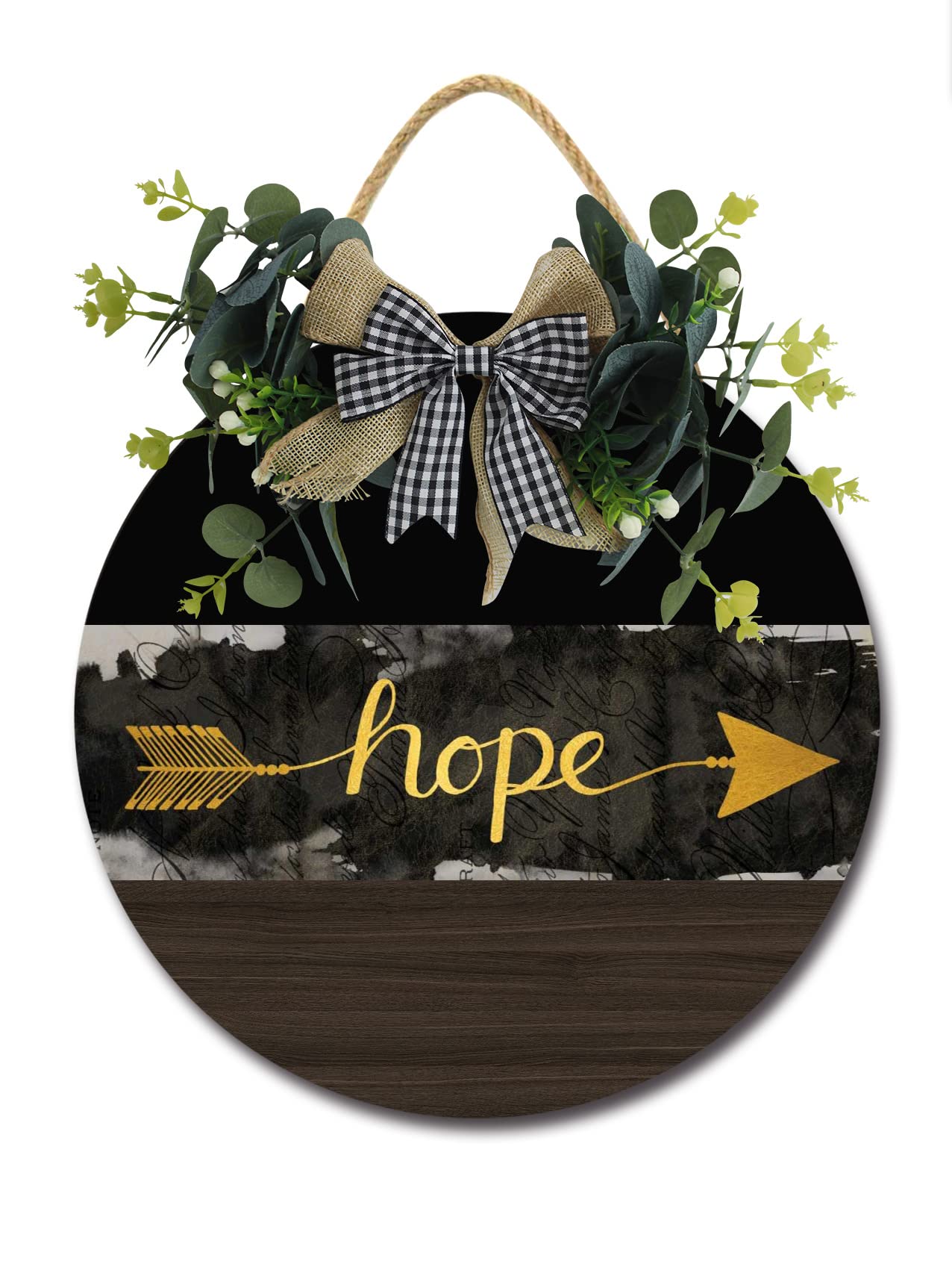 Hope Arrow Sign - Rustic Farmhouse Door Decor for Front Porch, Wall Hanging Home Decoration | Perfect for Entryway, Living Room & Outdoor Decor