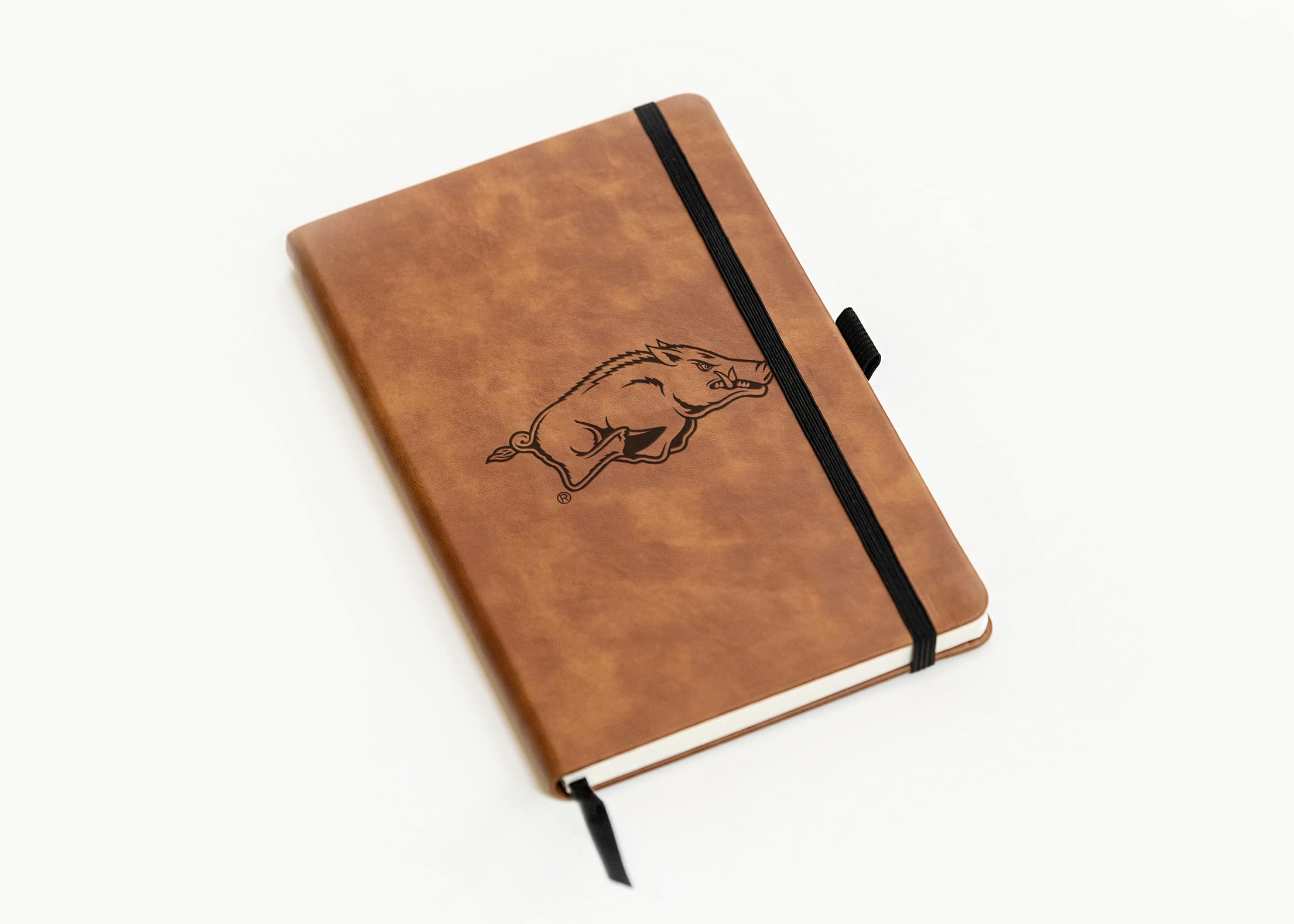 Rico Industries NCAA Arkansas Razorbacks Brown Laser Engraved Small Notebook Journal - 8.25