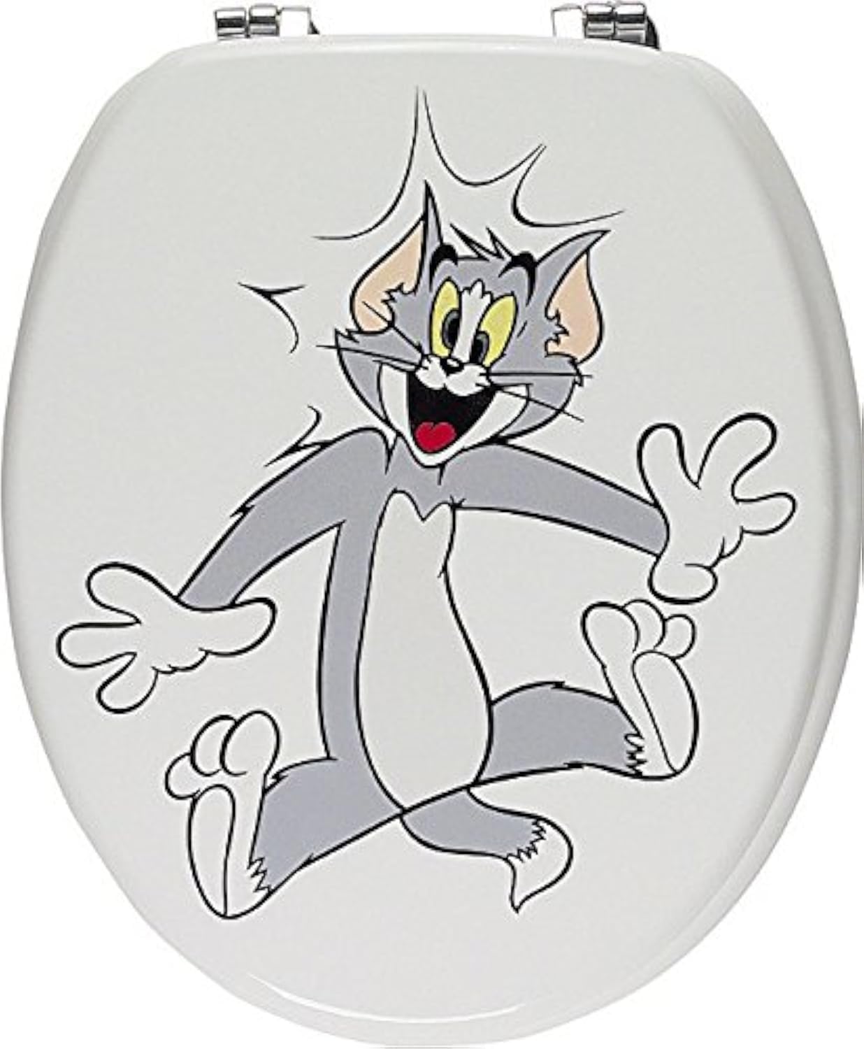 Sanitop-Wingenroth White Toilet Seat with Comic Design - 1 Piece (Model 40499 0) - Durable & Easy to Install - Perfect for Kids' Bathrooms, Playrooms & Themed Restrooms