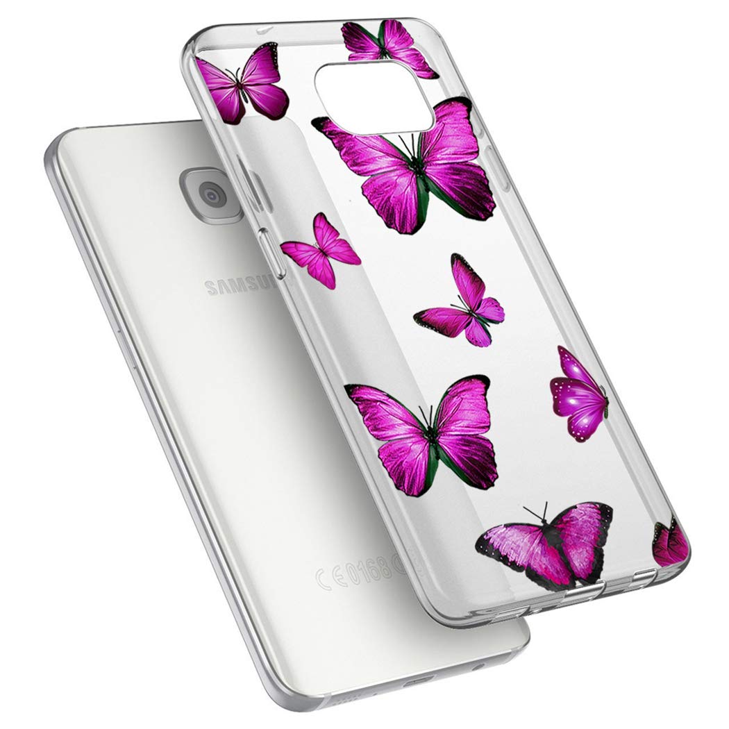 Samsung Galaxy S7 Case for Women - Cute Clear Slim Shockproof TPU Rubber Phone Cover with Butterfly Pattern | Perfect for Everyday Protection & Style