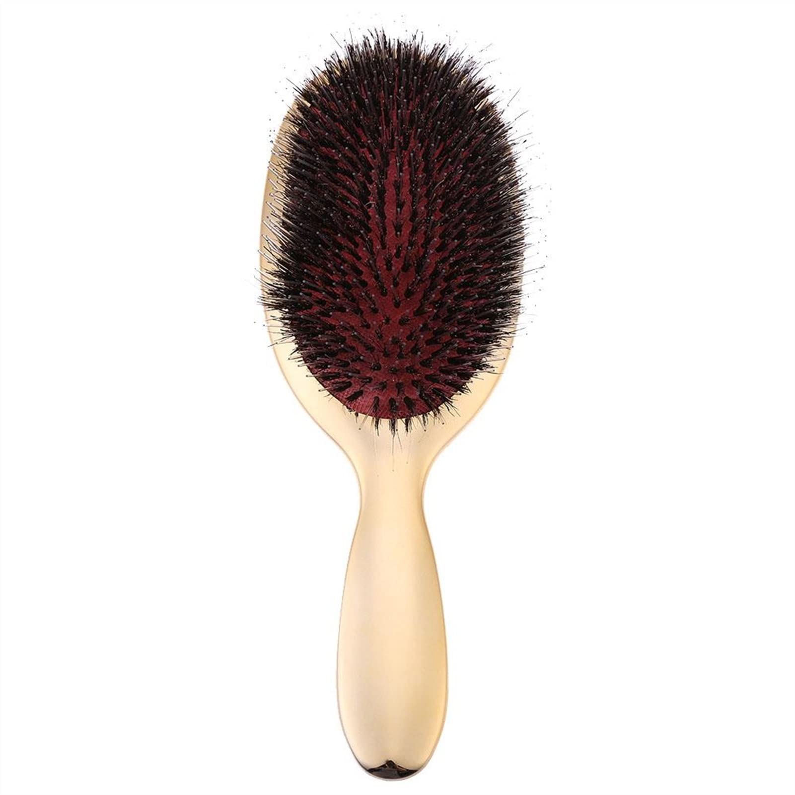 Premium Boar Bristle Hair Brush with Air Cushion - Anti-Static Massage Comb for Smooth & Shiny Hair - Professional Styling Tool for Salon & Home Use (Gold) - Perfect for Daily Hair Care & Styling
