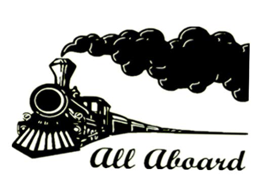 Custom Train Locomotive Rubber Stamps for Business Logos, Wedding Invitations & Save the Date Cards - Travel-Themed Cling Stamp for DIY Crafts & Stationery