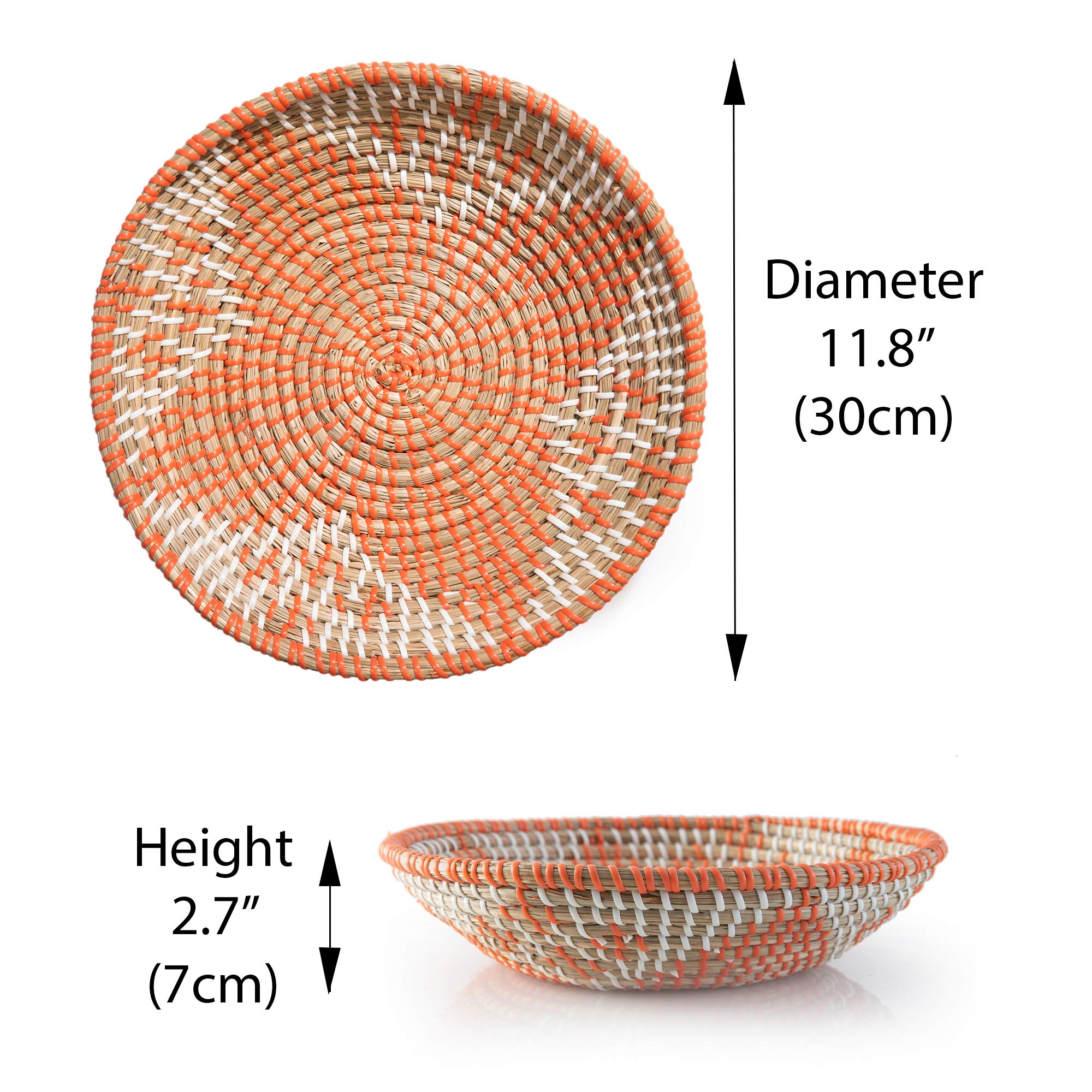 Natural Seagrass Woven Fruit Basket - 11.8