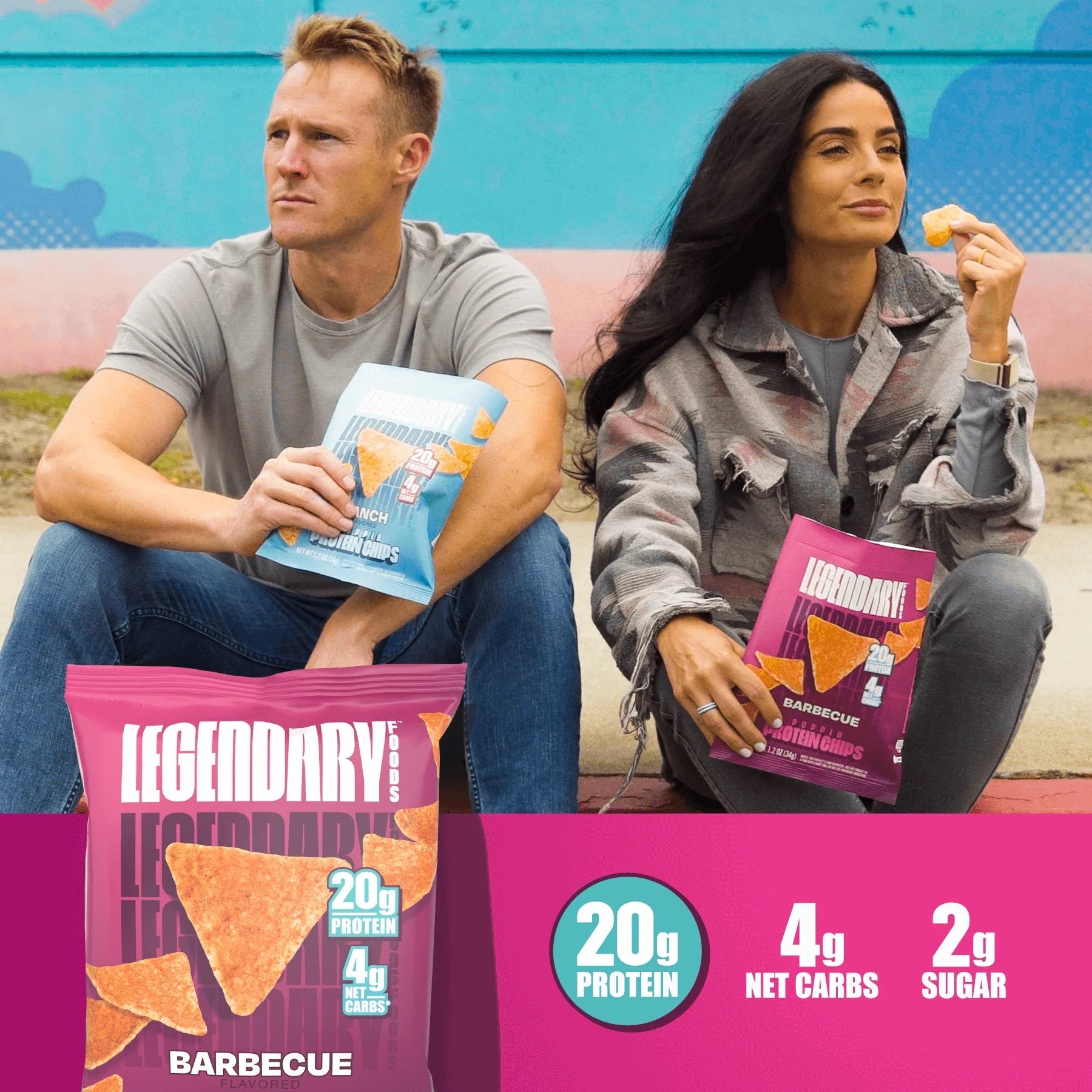 Legendary Foods Popped Protein Chips - 7 Pack Variety | High Protein Low Carb Snacks for Keto Diet & Weight Loss | Perfect for Office, Gym & On-the-Go Healthy Snacking
