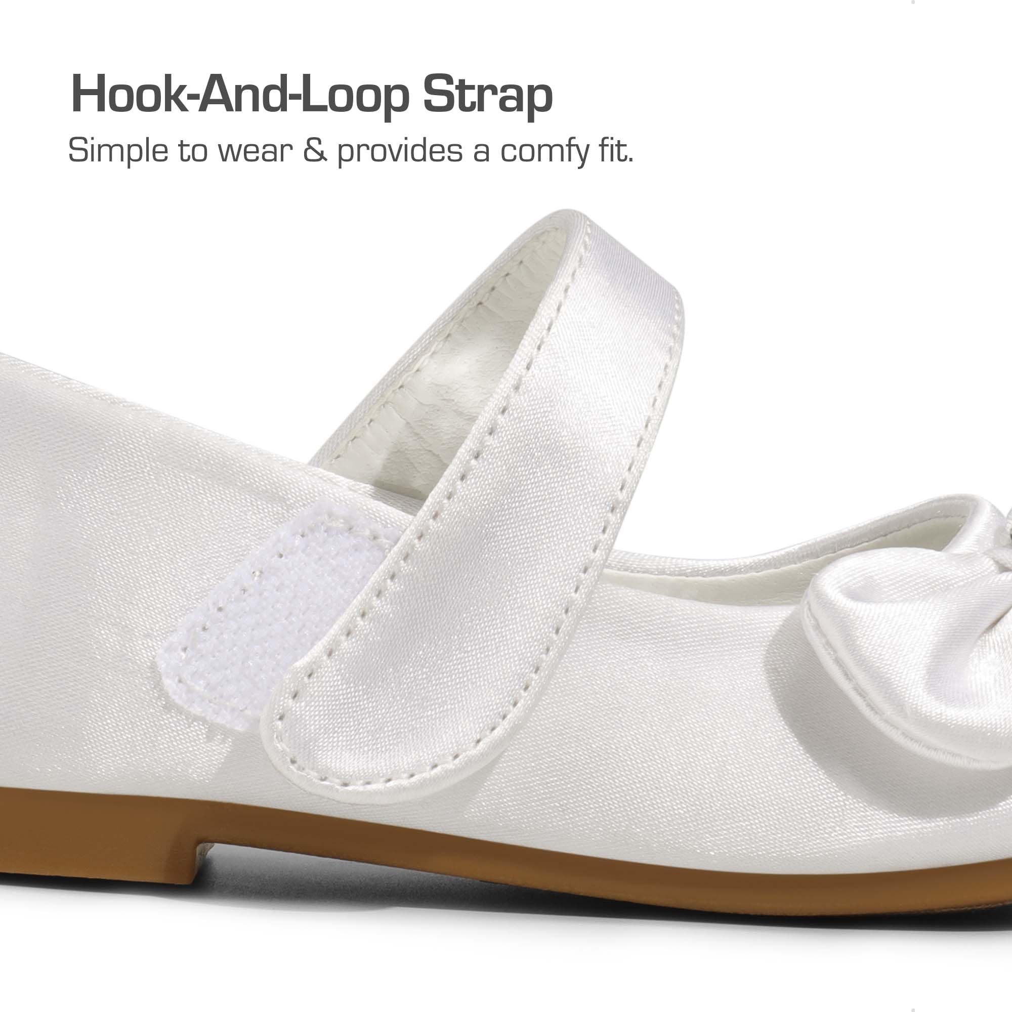 **DREAM PAIRS Toddler Girls Mary Jane Flats - Side Bow Ballet Shoes for Toddlers & Little Girls | Comfortable Dress Shoes for Weddings, Parties & Special Occasions**