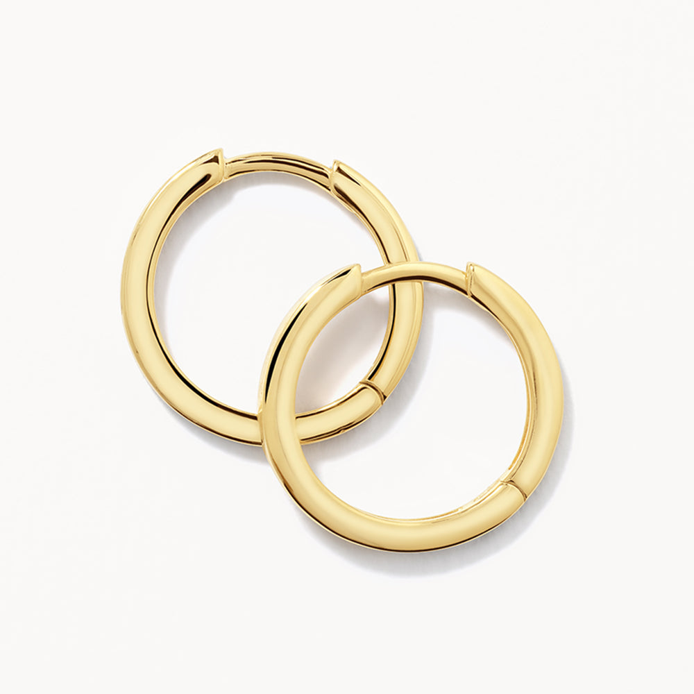 10k Gold Midi Charm Huggie Earrings – Elegant & Hypoallergenic Hoop Earrings for Women, Perfect for Everyday Wear, Date Nights & Special Occasions