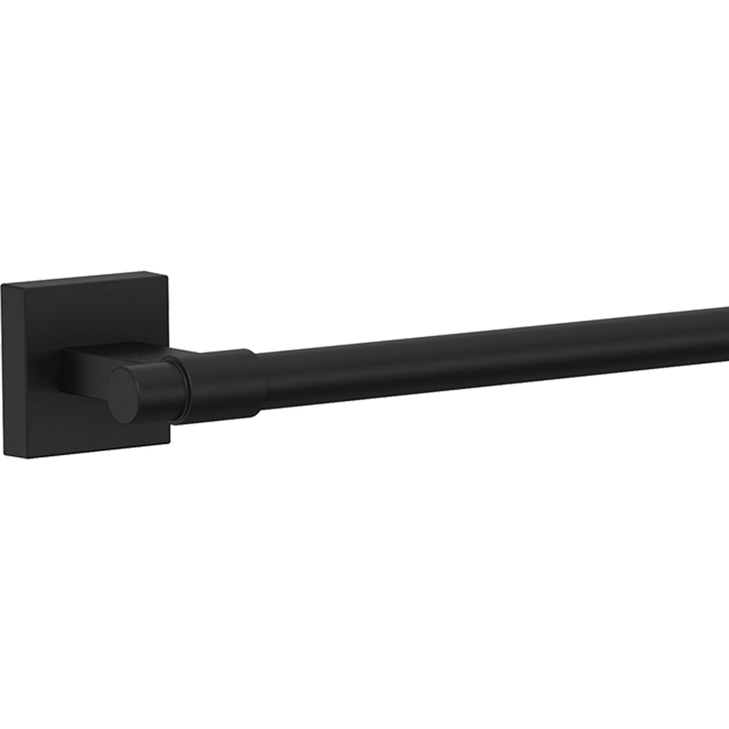 Franklin Brass Maxted 24-Inch Matte Black Towel Rack (1-Pack) - Wall Mounted Bathroom Towel Holder Bar with Heavy Duty Steel Construction - Perfect for Bathrooms, Spas, and Guest Rooms