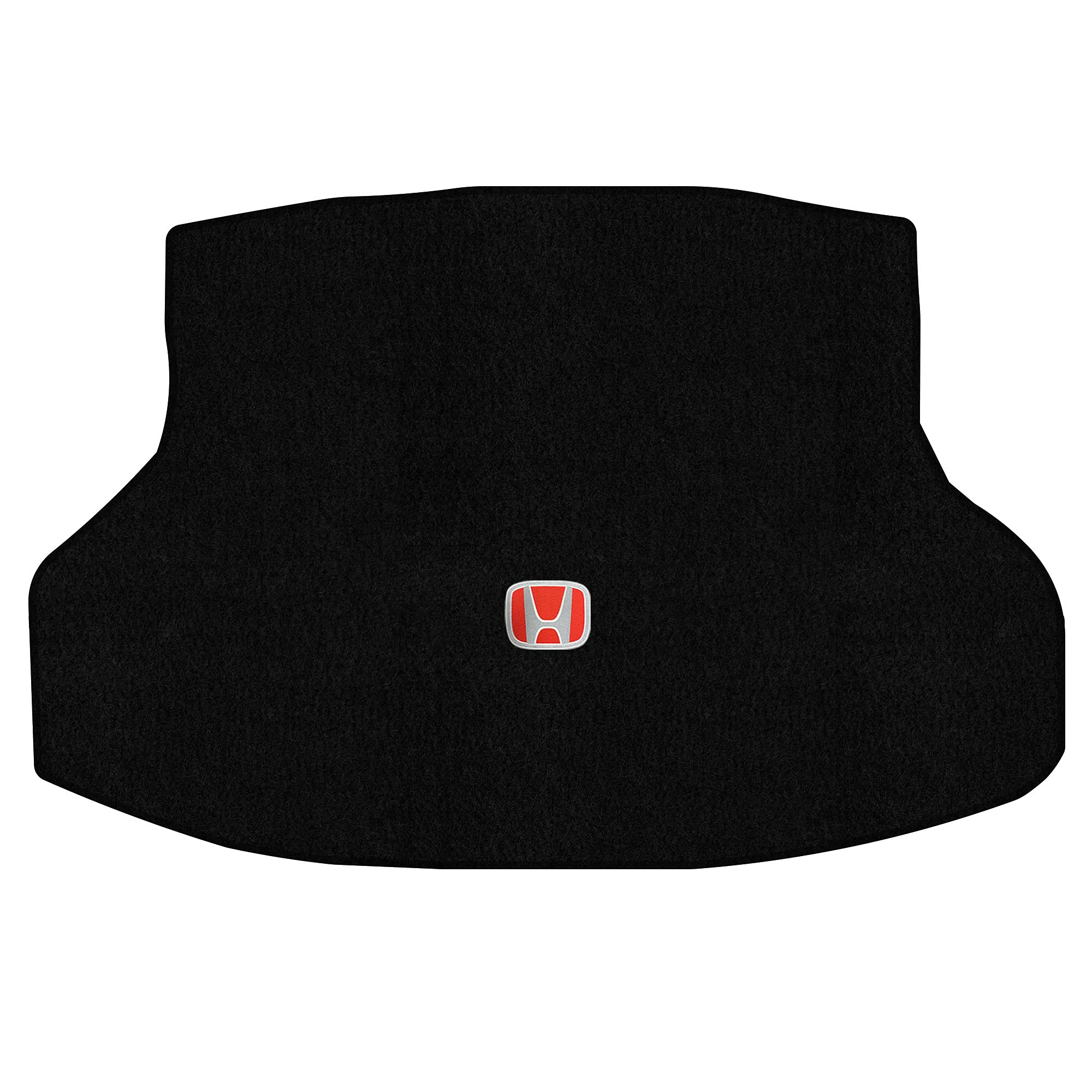 Premium Custom-Fit Carpeted Floor Mats for Honda Civic Sedan 2016-2021 (Non-Hybrid) - Luxury Car Floor Liners with Silver & Red Honda Logo (Black, Includes Trunk Mat) | Perfect for Daily Commuting, Road Trips & Car Protection