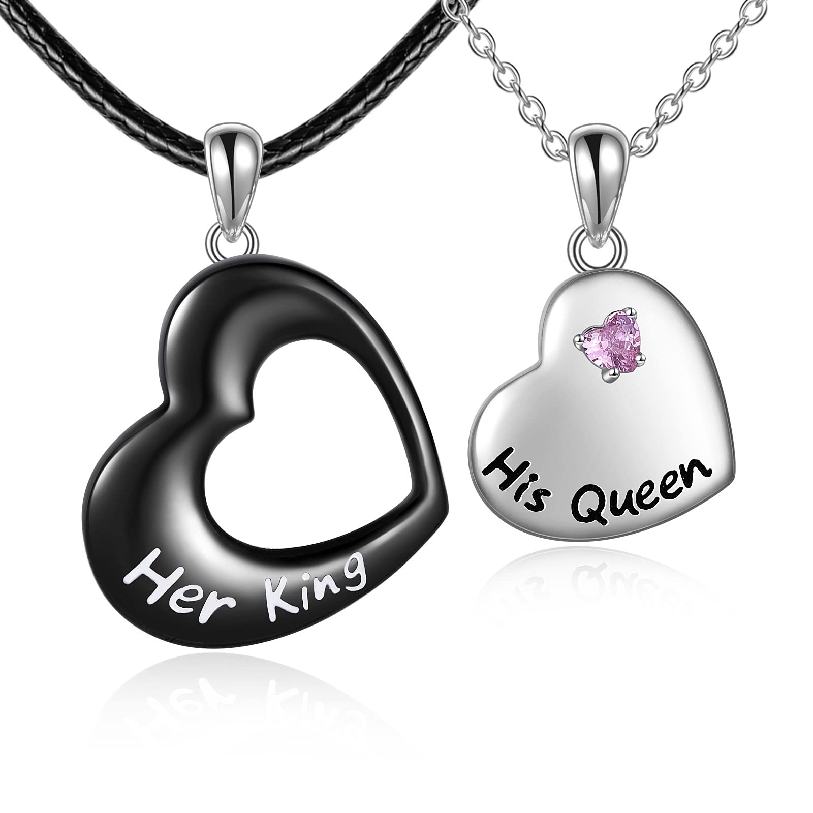 POPLYKE Sterling Silver Mother Daughter Necklace - Heart Pendant Jewelry Gift for Mom, Wife, Daughter | Birthday, Mother's Day, Anniversary | Perfect for Family Bonding & Special Occasions