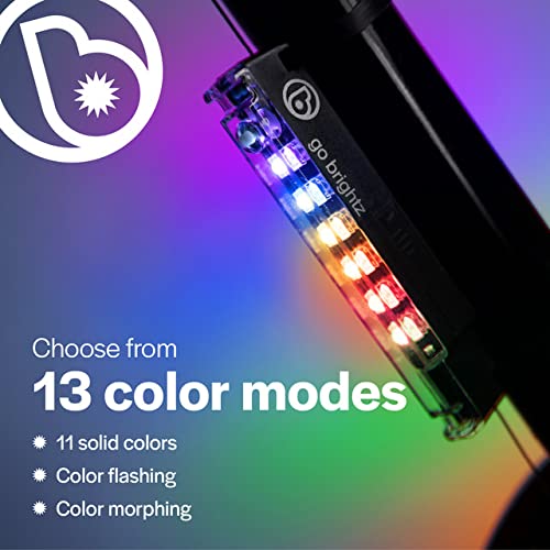 Brightz GoBrightz LED Bike Frame Light - 4 Modes (Flashing/Constant) for Night Cycling Safety - Waterproof Bicycle Accessories for Kids, Teens & Adults - Perfect for Commuting, Urban Riding & Outdoor Adventures
