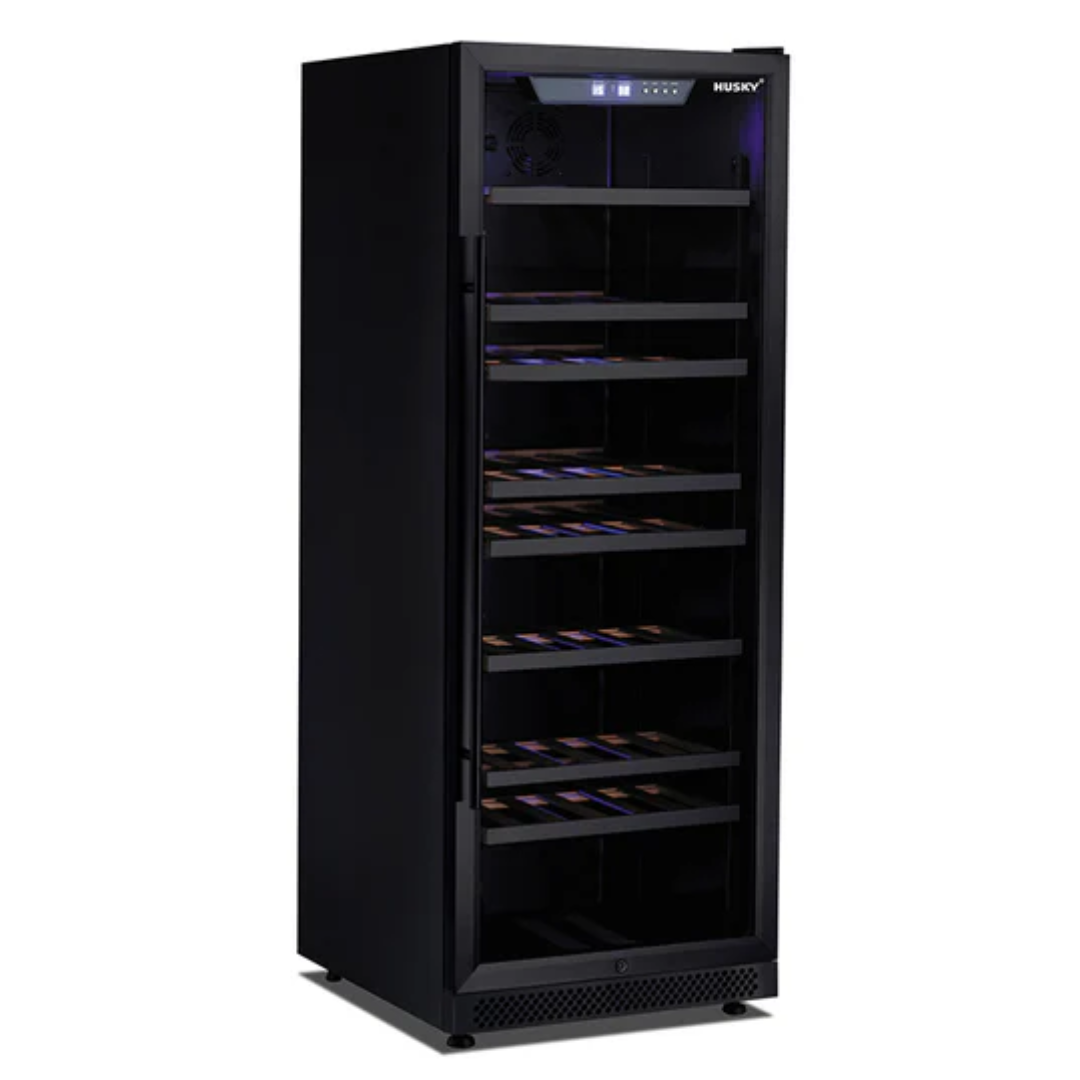 Black Husky Riserva 380L Single Zone Wine Cooler Refrigerator - Perfect for Home Bars, Restaurants & Wine Cellars | HUSWS128SMBZY