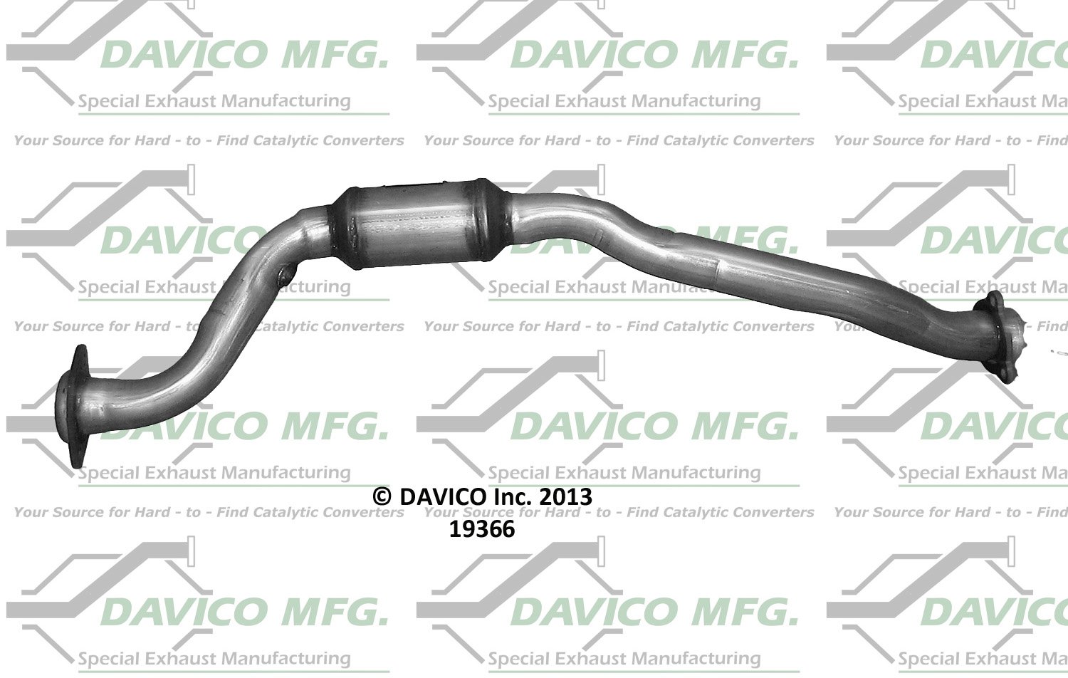 Davico 19366 High-Flow Catalytic Converter - Direct Fit Replacement for Improved Engine Performance & Emissions Compliance - Perfect for Car Repair & Auto Maintenance