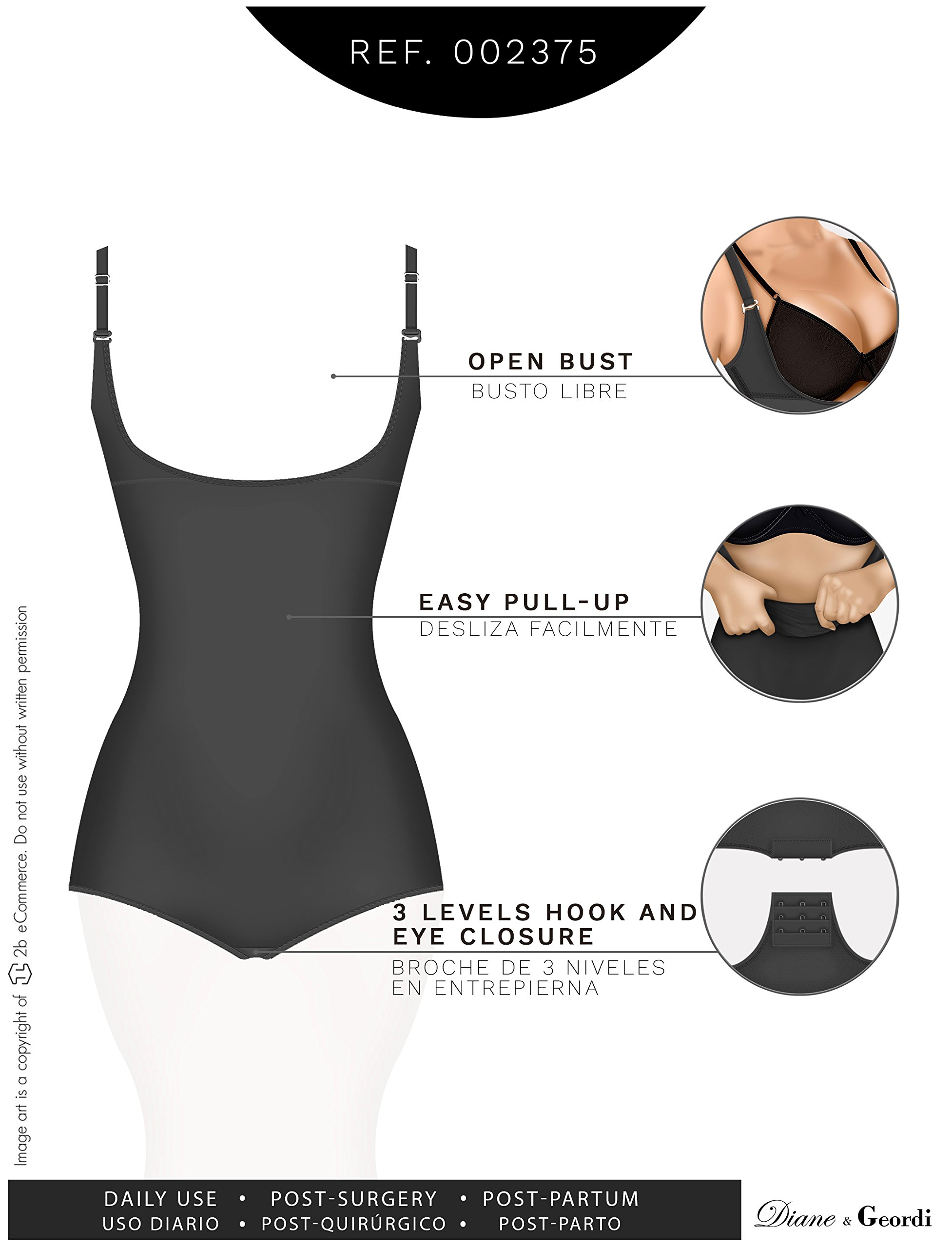 DIANE & GEORDI 002375 Colombian Shapewear Girdle - Slimming & Body Shaping Fajas Colombianas for Women | Perfect for Postpartum, Weight Loss & Special Occasions