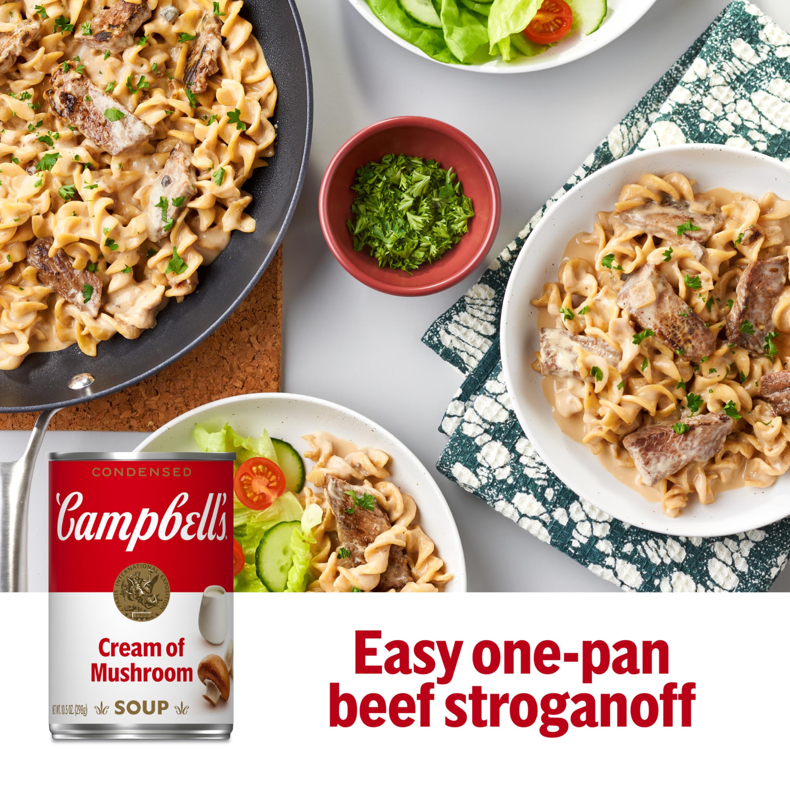 Campbell's Condensed Cream of Mushroom Soup - 10.5 Ounce Can (Pack of 6, 4 Cans Each) | Bulk Pantry Staple for Cooking, Casseroles & Recipes | Quick Meal Prep & Comfort Food Essentials