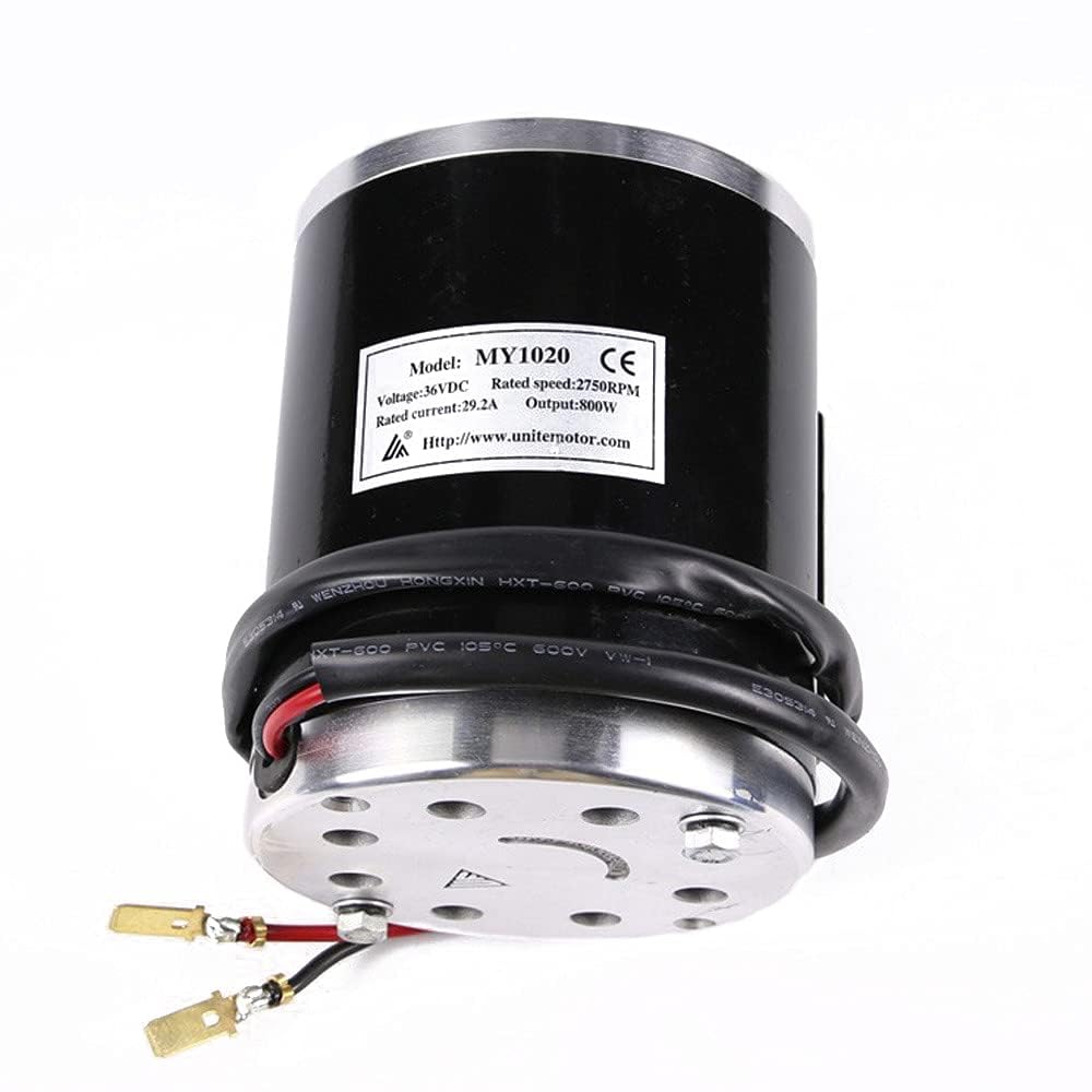 36V 800W Brushed DC Motor - High Power Electric Motor for Scooters, Go Karts, Bikes, eBikes, ATVs & More | Perfect for DIY Electric Vehicle Upgrades & Repairs