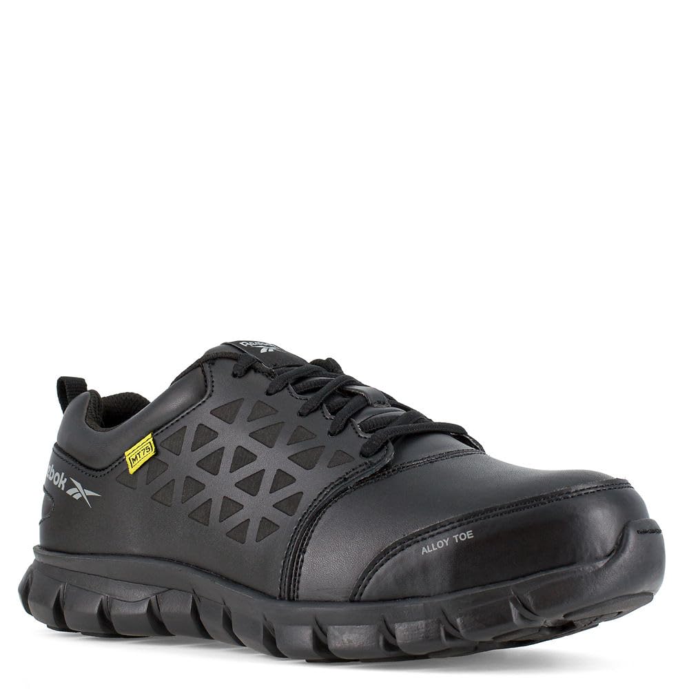 Reebok Women's Rb460 Sublite Cushion Alloy Toe Safety Shoes - Black | Lightweight Work Shoes for Women | Perfect for Construction, Warehouse & Industrial Work