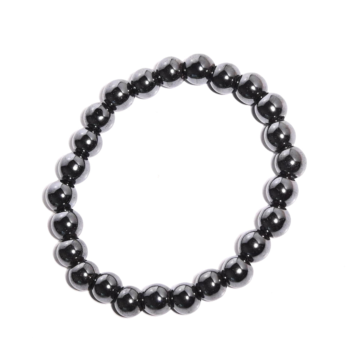 Natural Hematite Beaded Bracelet for Men & Women - Magnetic Healing Stone for Stress Relief & Energy Balance - Perfect for Meditation, Yoga & Daily Wear