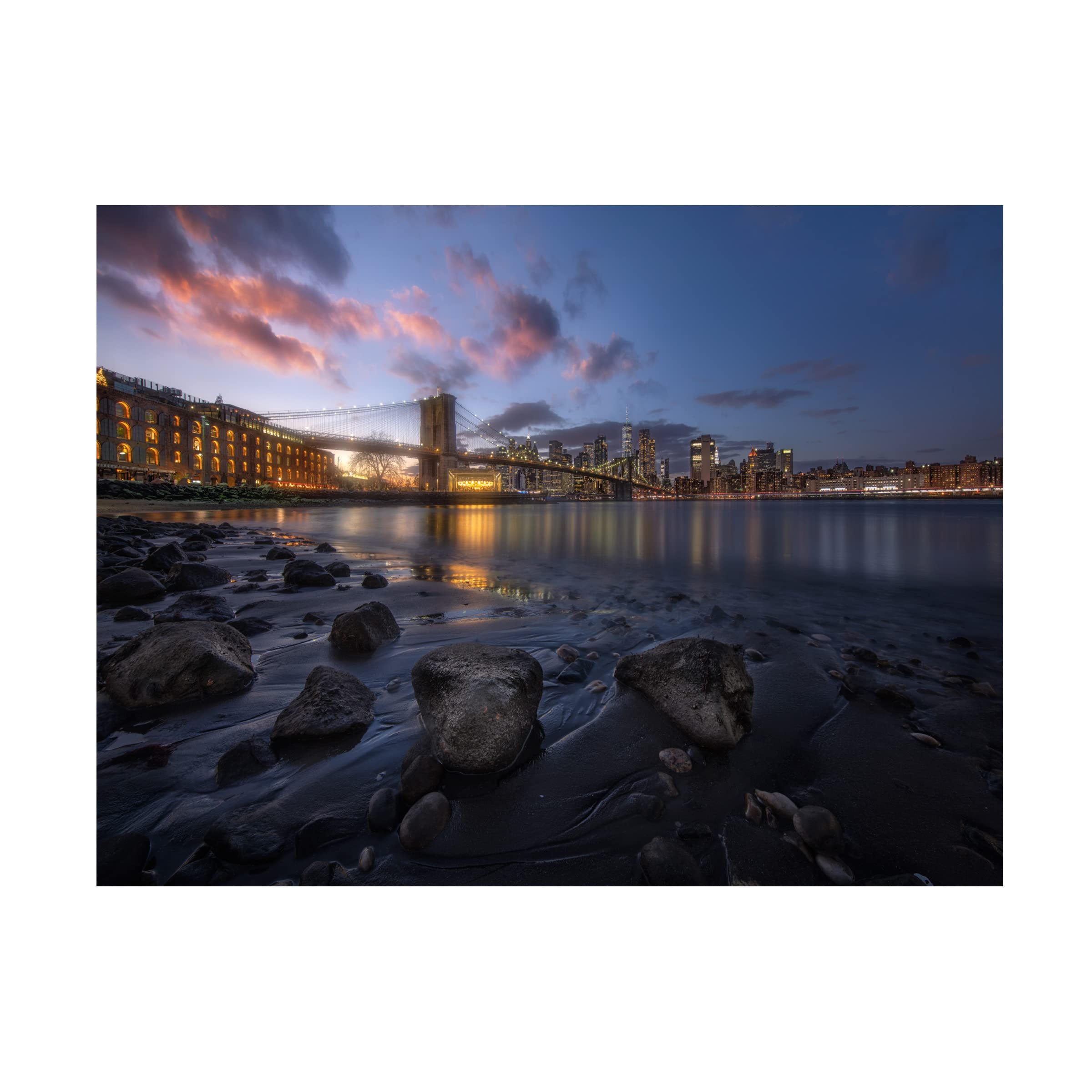 Trademark Fine Art 'NYC Skyline' Canvas Wall Art Print by Menghuailin - Perfect for Home, Office & Living Room Decor