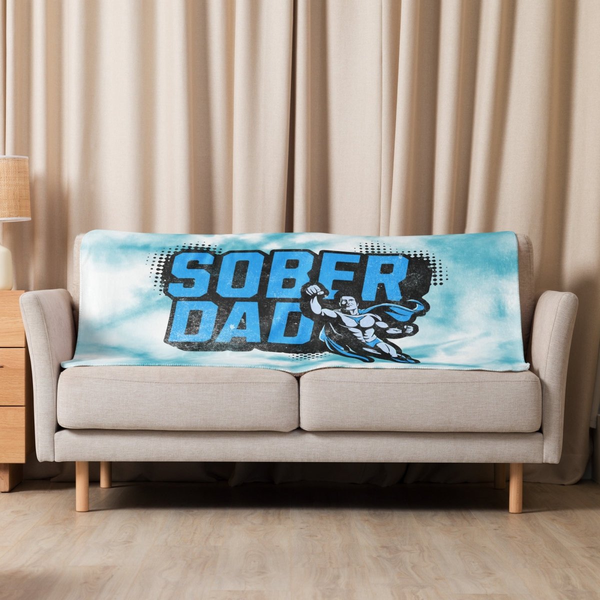 Soberdad Spirit Sherpa Blanket - Ultra Soft & Warm Fleece Throw for Men & Women - Perfect for Camping, Travel, and Home Use