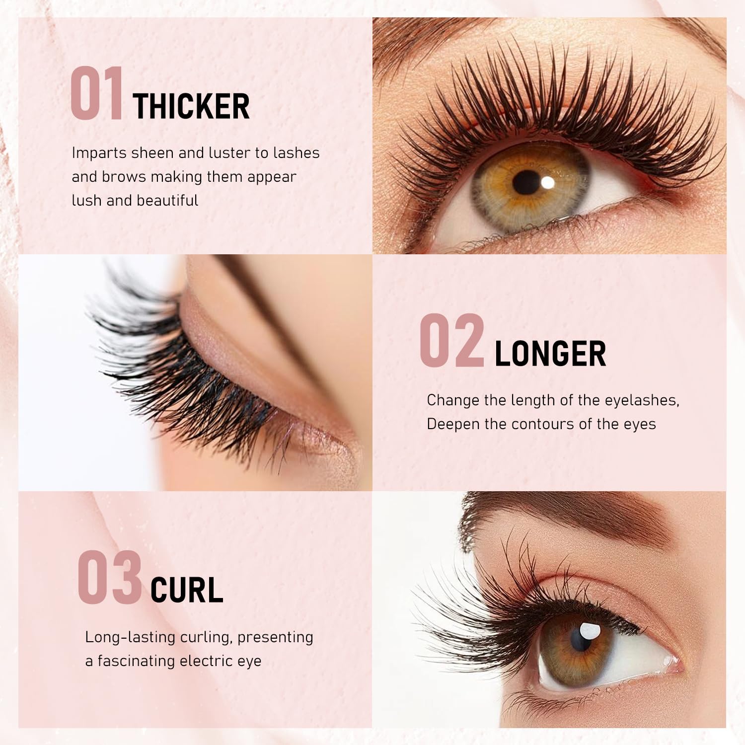 Daislashes Eyelash Growth Serum for Longer, Thicker Lashes & Brows - Natural Lash Enhancer Boosting Serum (2Pcs, Black) - Perfect for Nighttime Lash Care & Daily Beauty Routine