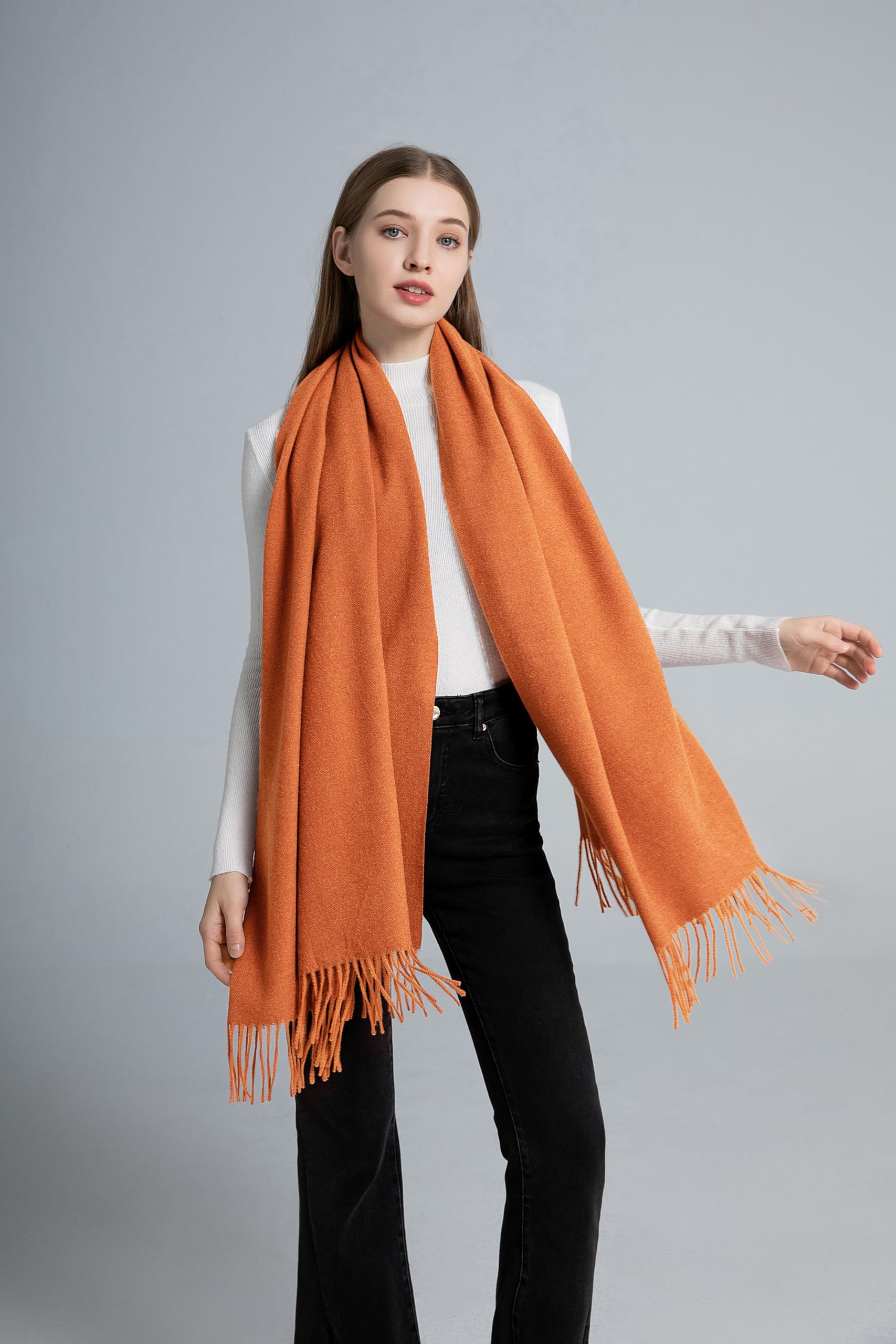 Luxury Longwu Cashmere Pashmina Shawl for Women - Soft Winter Scarf Wrap, Elegant Stole for Weddings, Evening Dresses & Special Occasions | Perfect for Gifts, Holiday Parties & Formal Events