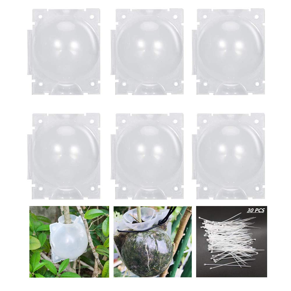 Reusable Air Layering Pods for Plant Rooting - High Pressure Propagation Ball Grafting Device, Transparent Root Controller Box (2