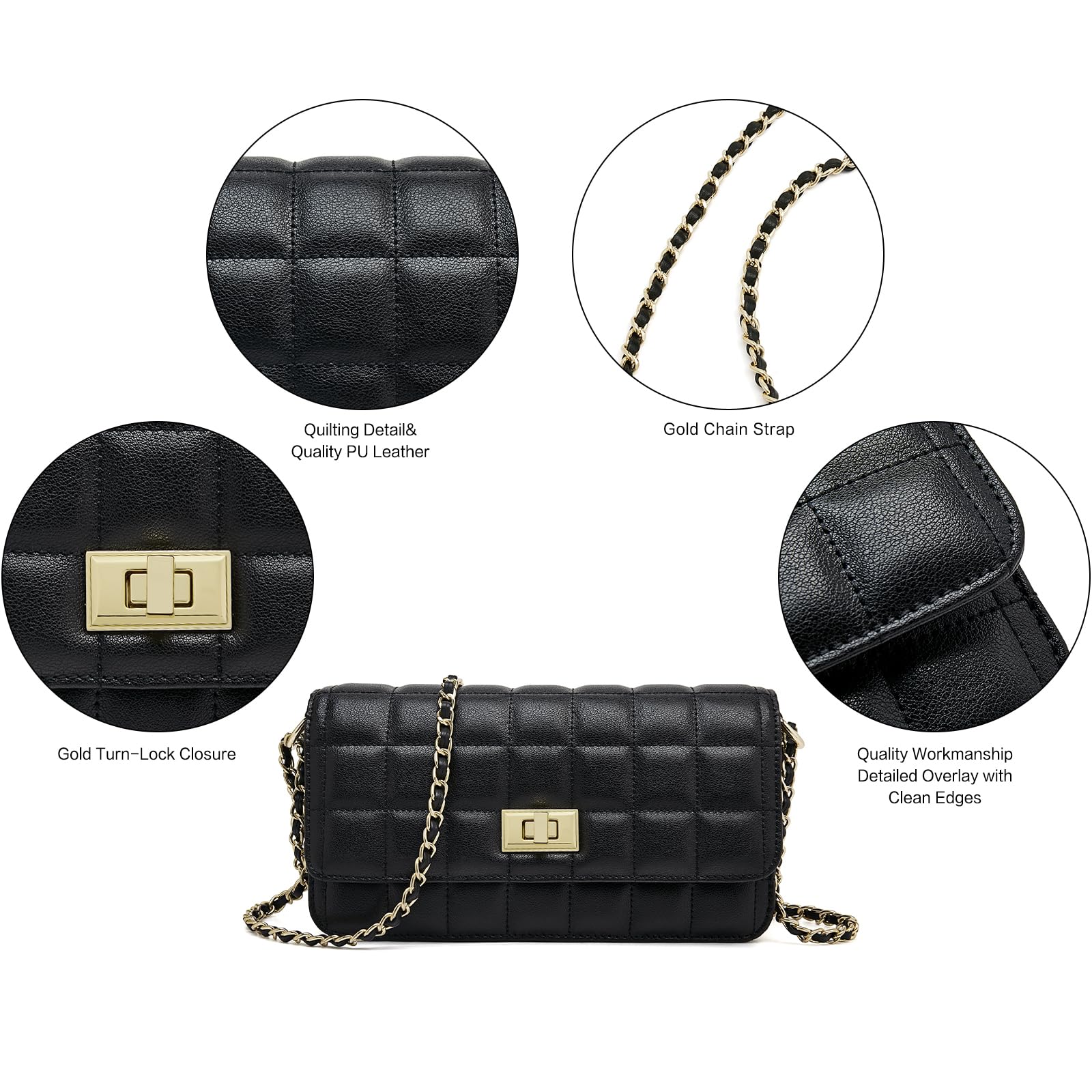 LAORENTOU Vegan Leather Heart Crossbody Bag for Women - Stylish Magnetic Buckle Purse for Daily Use