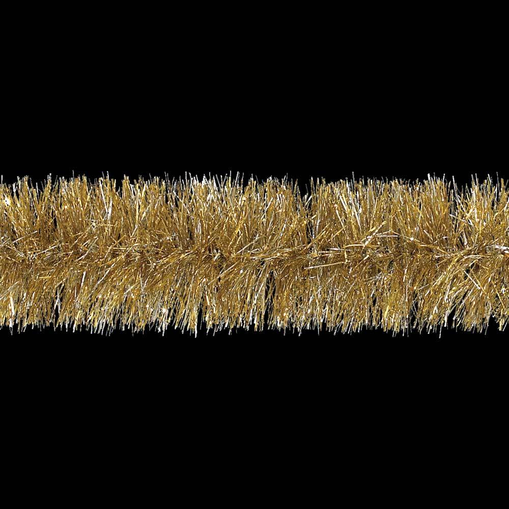 15' Super Soft and Shiny Golden Silver Tinsel Christmas Garland - Perfect for Holiday Tree Decor, Mantel Decorations, and Festive Party Backdrops