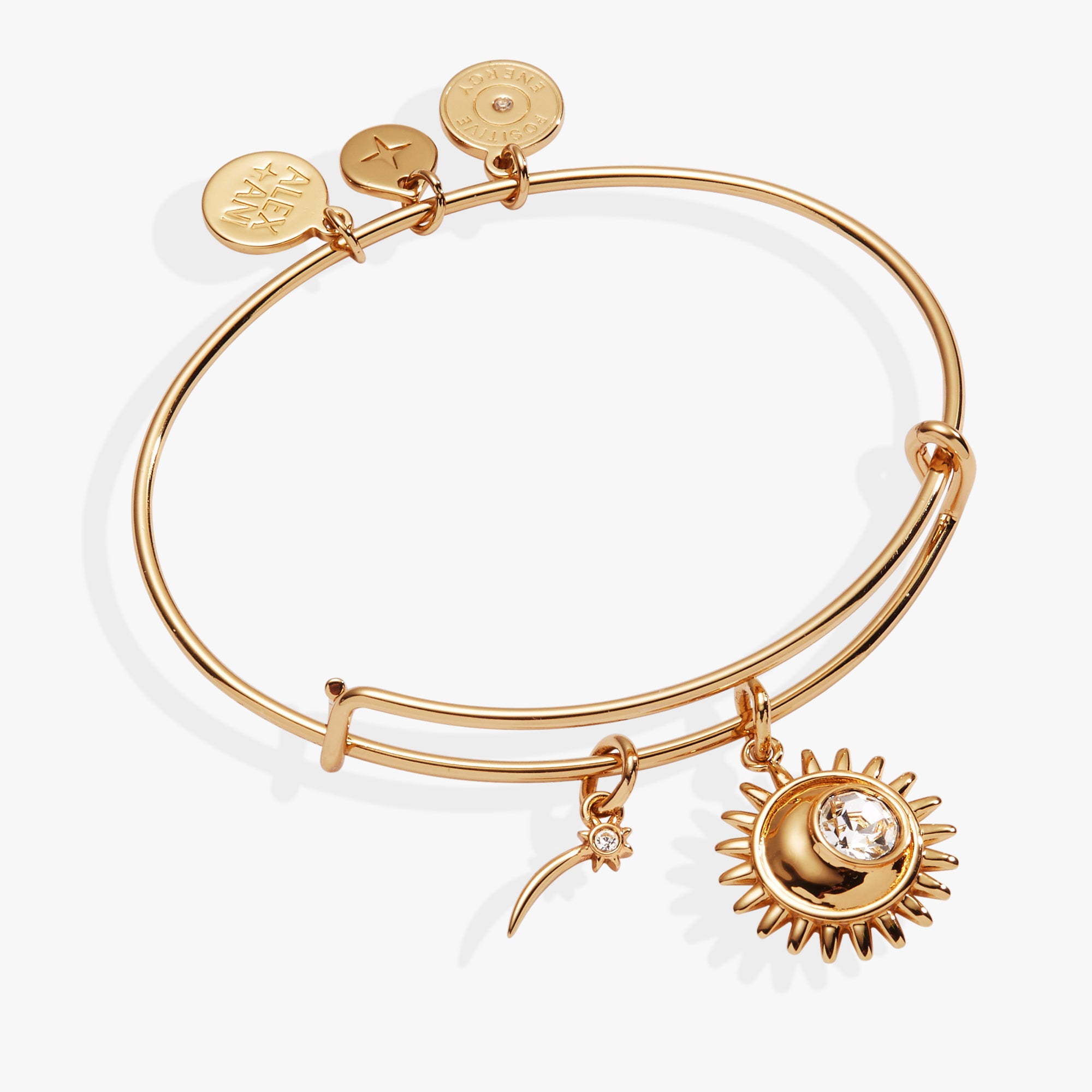 Celestial Bangle Bracelet - Elegant Silver Moon & Star Charm Jewelry for Women - Perfect for Boho Fashion, Gift Giving & Special Occasions