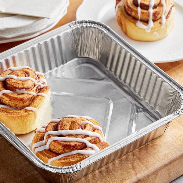 Disposable Aluminum 9 Inch Square Deep Cake Baking Pans - 250 Pack for Cooking, Heating, Storing, Meal Prep & Toaster Oven Roasting | Perfect for Parties, Catering, Bakeries & Home Baking