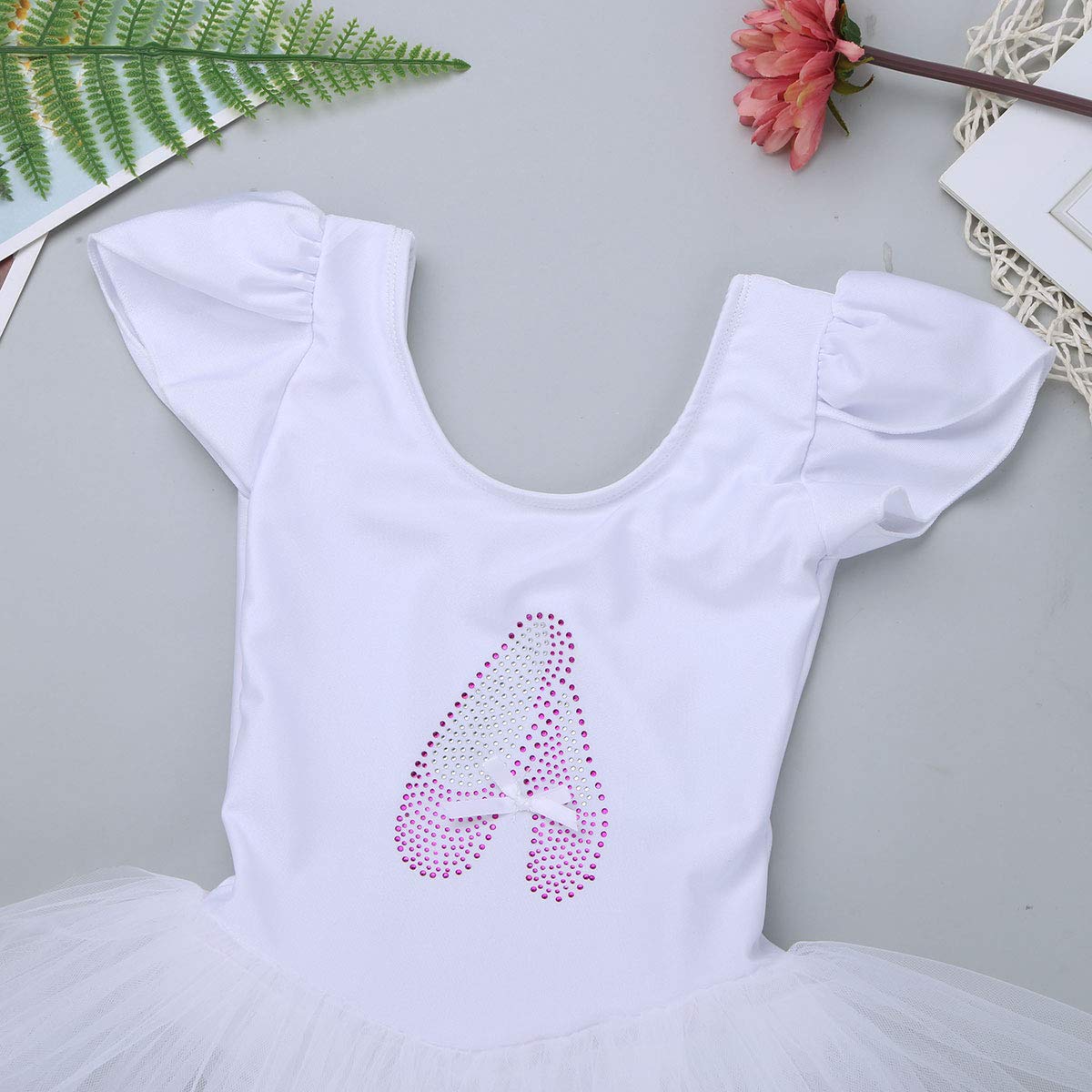 Girls Ballet Tutu Dress with Cap Sleeves - Sparkling Sequined Leotard for Dance, Gymnastics & Performance | Perfect for Recitals, Competitions & Ballet Classes