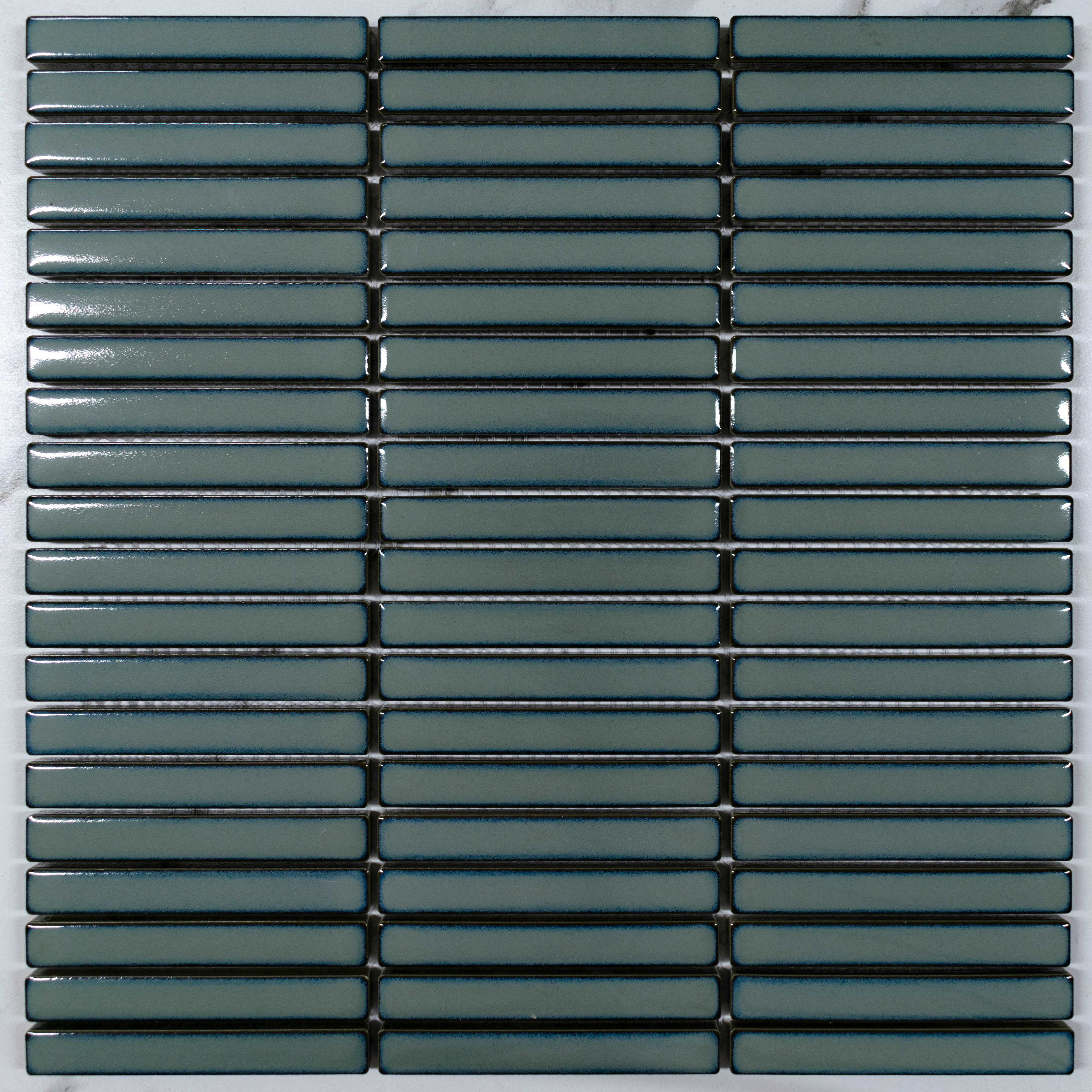 Kyoto Light Green Kit Kat Gloss Mosaic Tile - Japanese Matcha Flavor Chocolate Snack for Gifts, Parties & Home Decor