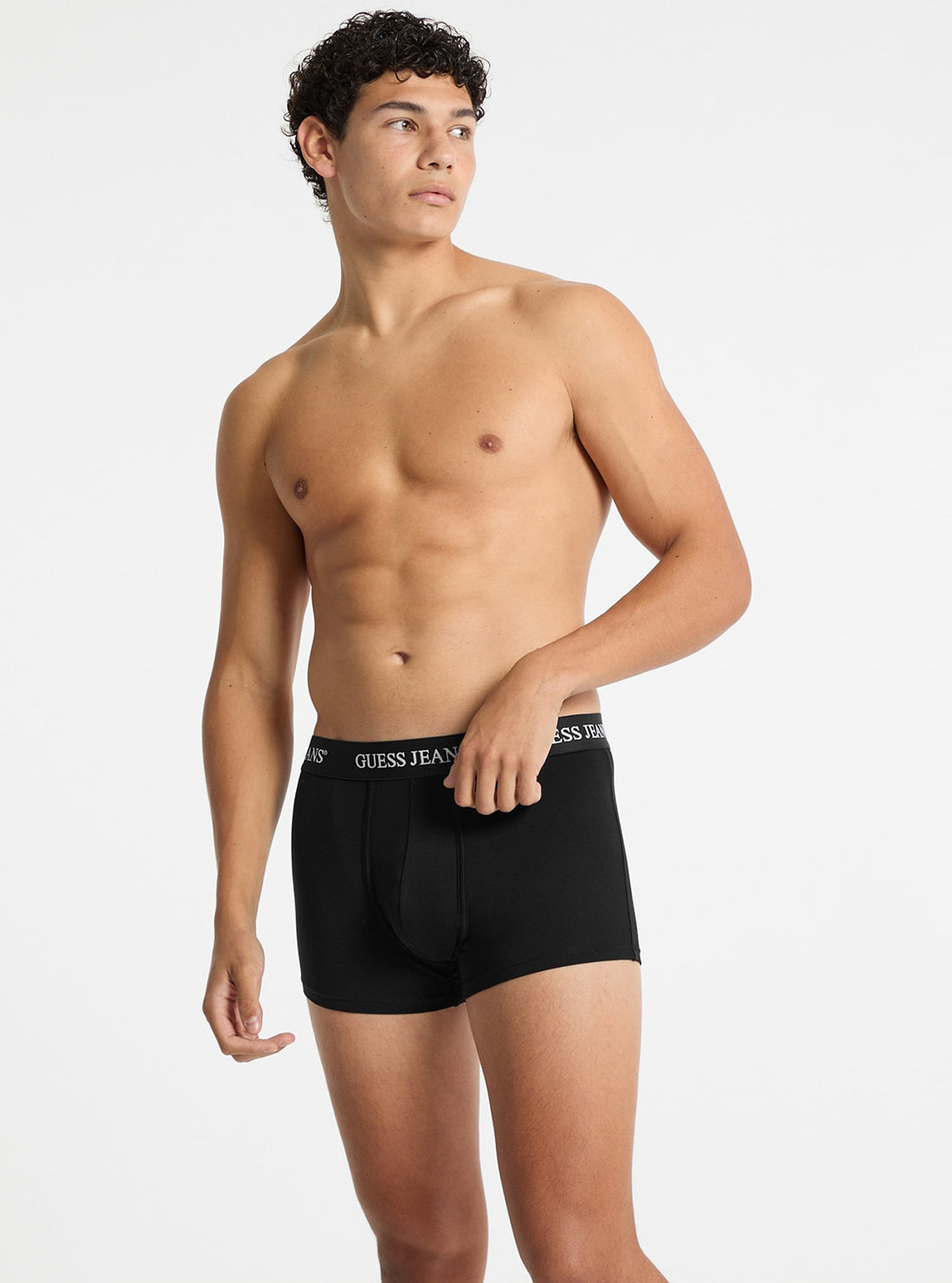 Guess Men's Black Cotton 2-Pack Trunks - Soft Comfortable Underwear for Everyday Wear & Travel
