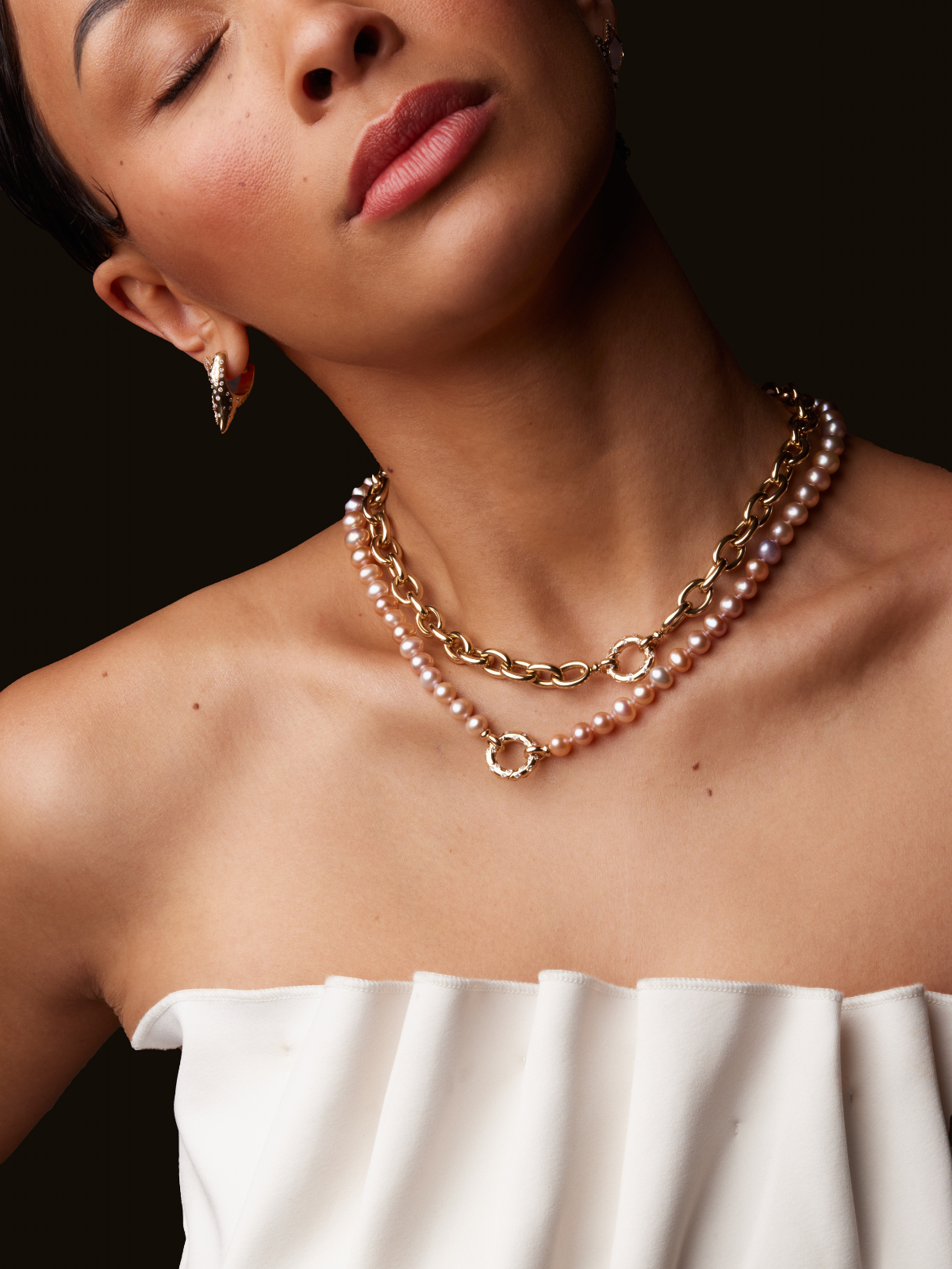 Pearl Aria Necklace for Women - Elegant 18K Gold Plated Pearl Pendant Necklace Jewelry Gift for Her - Perfect for Weddings, Anniversaries & Special Occasions