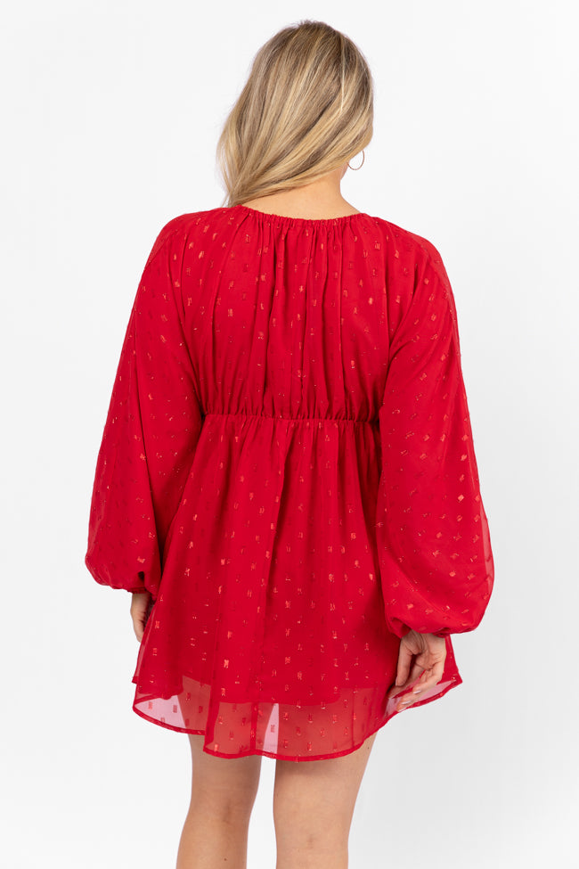 Elegant Shimmer Detail Babydoll Dress for Women - Perfect for Holiday Parties & Special Occasions | Final Sale