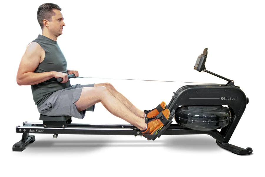 LifeSpan AquaVitae Water Rower - Premium Home Fitness Machine for Full-Body Workout | Perfect for Small Spaces, Cardio Training & Low-Impact Exercise